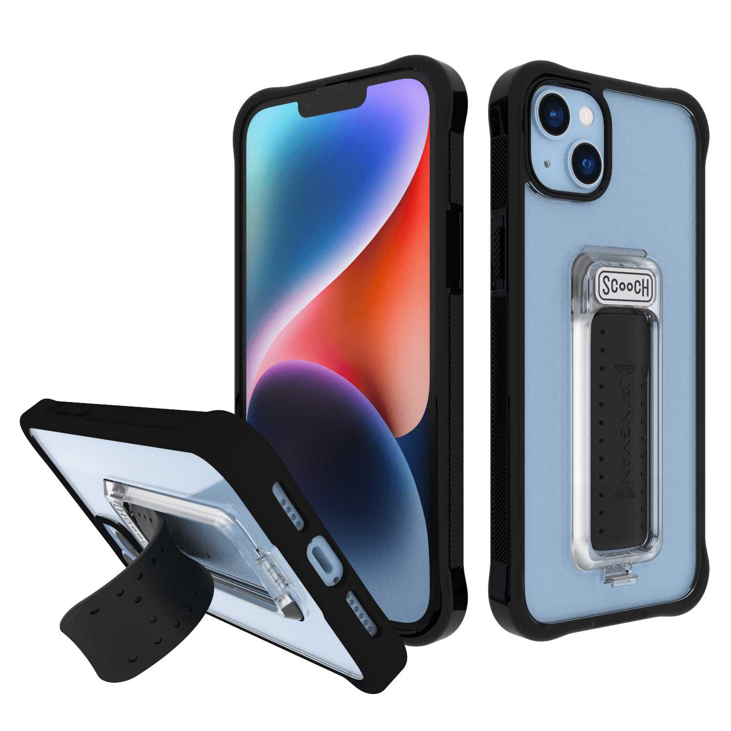 Scooch Wingman for iPhone 14 Plus TuxedoClearNo Scooch Wingman