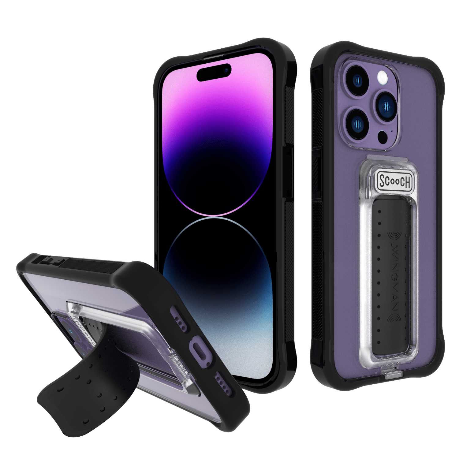Scooch Wingman for iPhone 14 Pro TuxedoClearNo Scooch Wingman