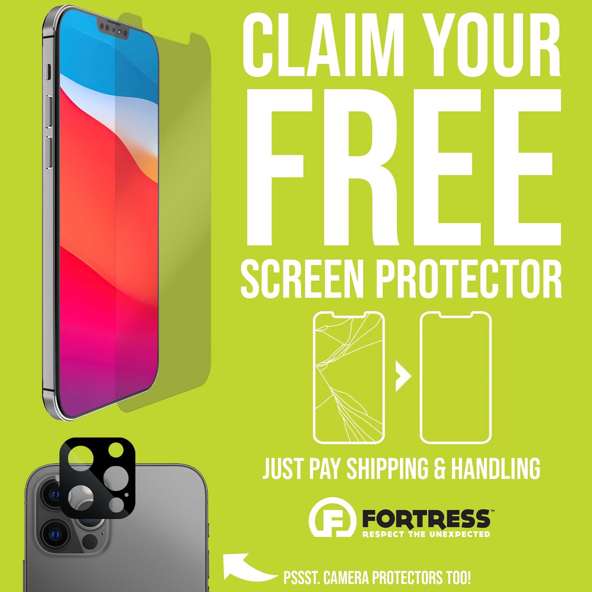 Fortress Free Screen or Camera Protector PleaseSelectPleaseSelectPleaseSelect Scooch Special Use