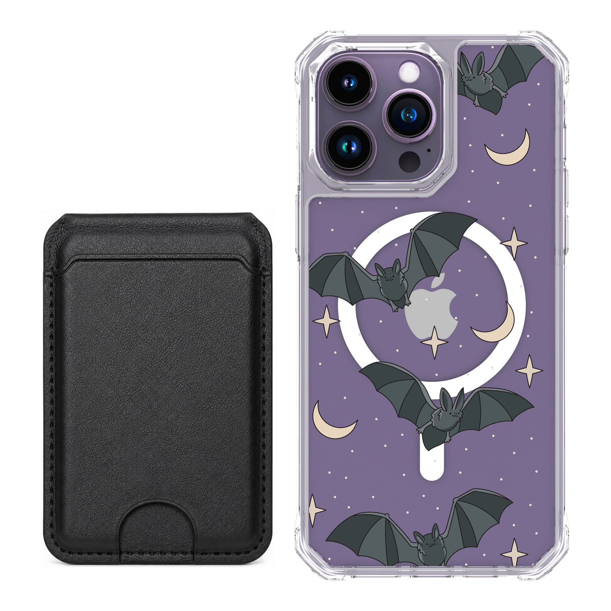 Scooch MagCase Batty Skies black magwallet bundle featuring the original Batty Skies print