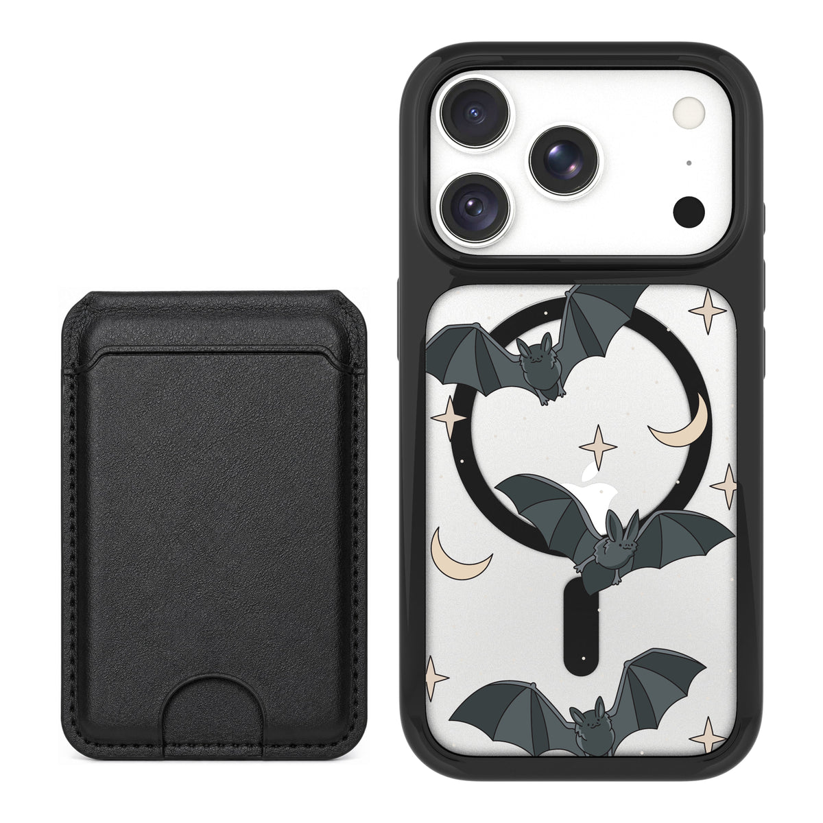 Scooch MagCase Batty Skies black magwallet bundle featuring the original Batty Skies print