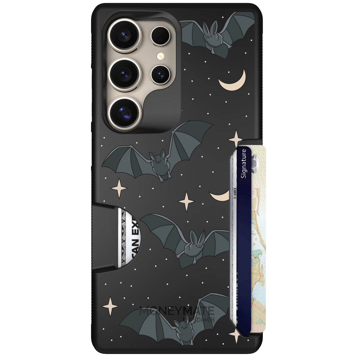 Scooch Moneymate Batty Skies case featuring the original Batty Skies print