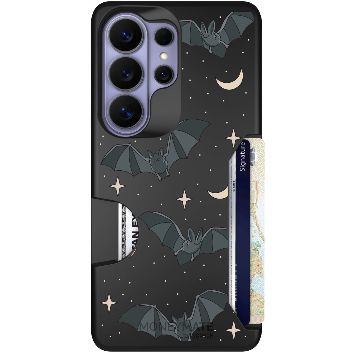 Scooch Moneymate Batty Skies case featuring the original Batty Skies print