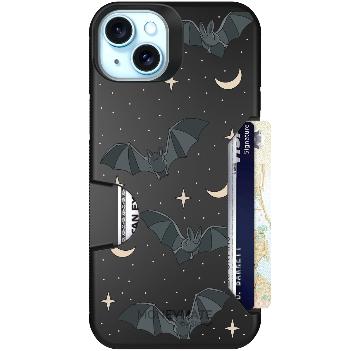 Scooch Moneymate Batty Skies case featuring the original Batty Skies print