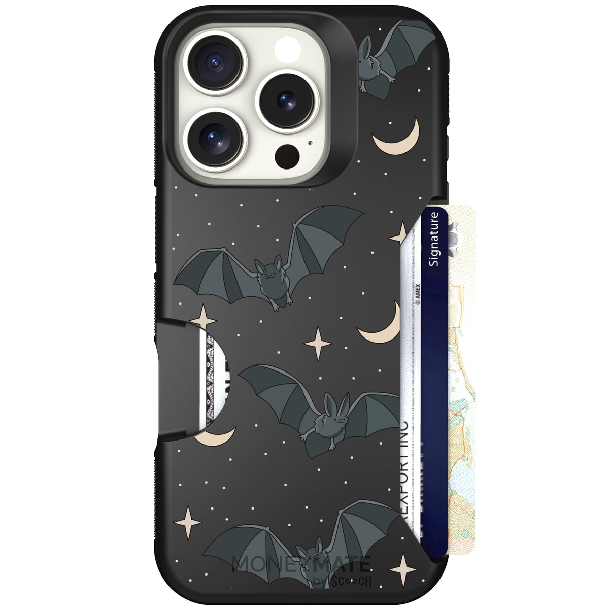 Scooch Moneymate Batty Skies case featuring the original Batty Skies print