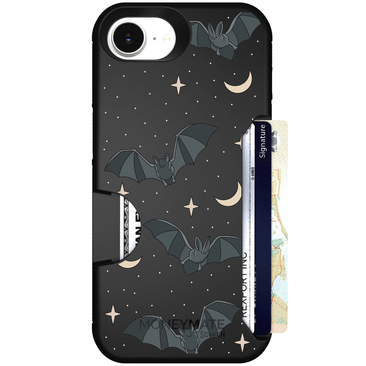 Scooch Moneymate Batty Skies case featuring the original Batty Skies print