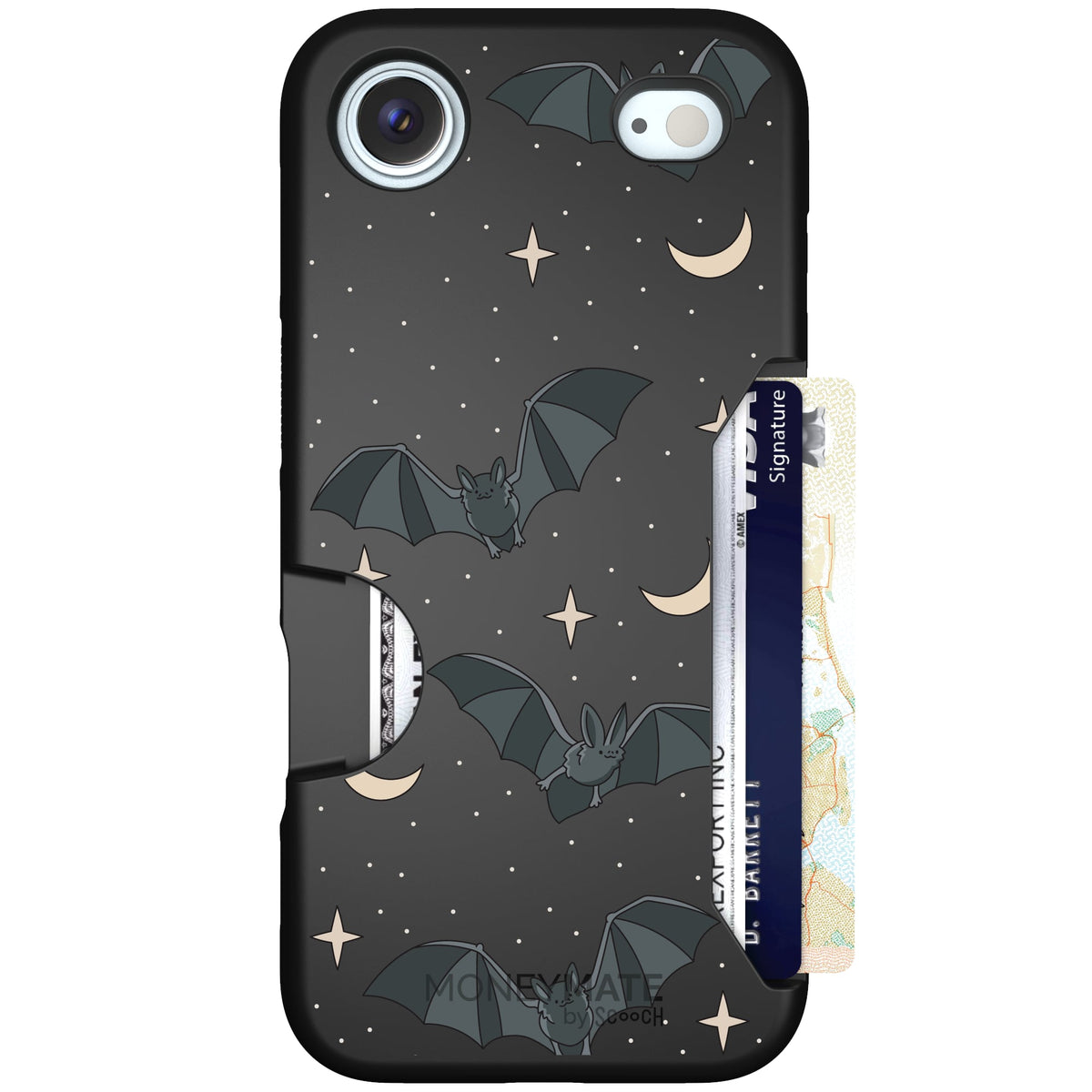 Scooch Moneymate Batty Skies case featuring the original Batty Skies print