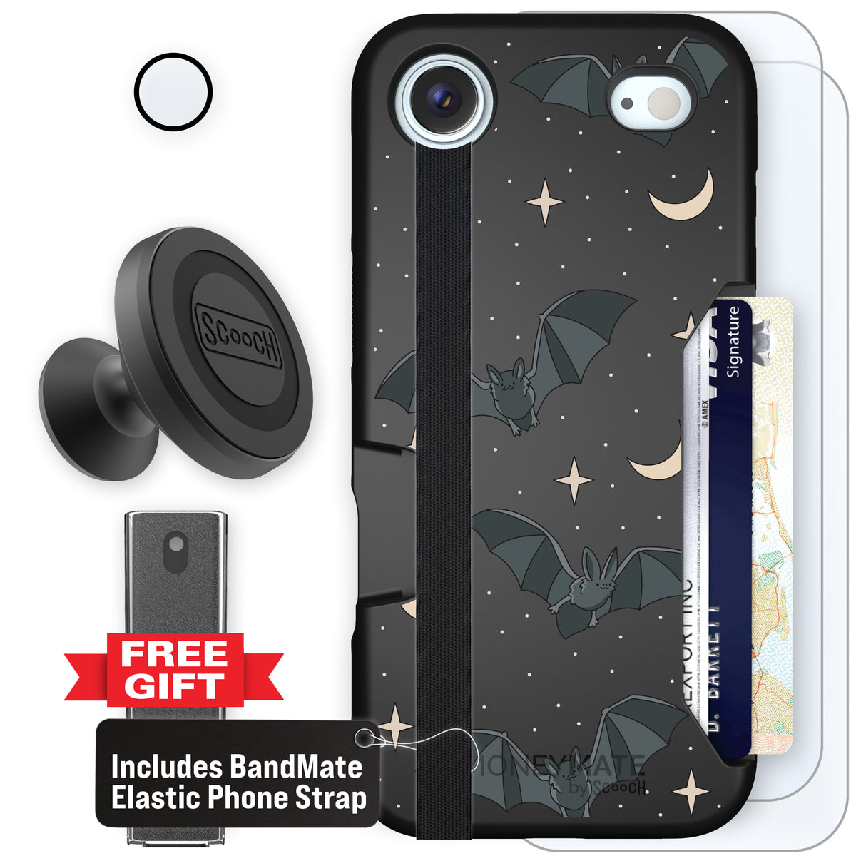 Scooch Moneymate Batty Skies defender bundle featuring the original Batty Skies print