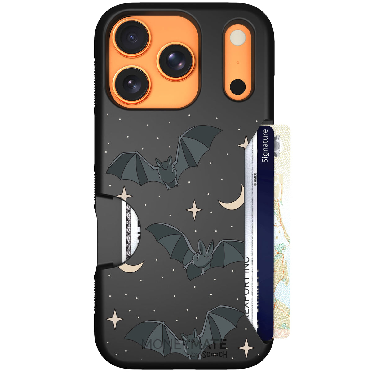 Scooch Moneymate Batty Skies case featuring the original Batty Skies print
