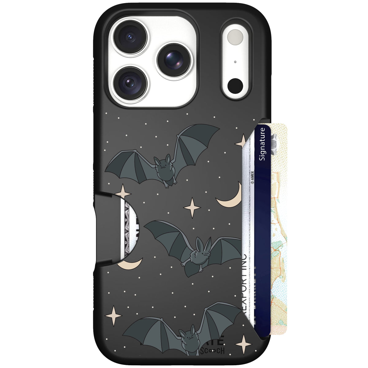 Scooch Moneymate Batty Skies case featuring the original Batty Skies print