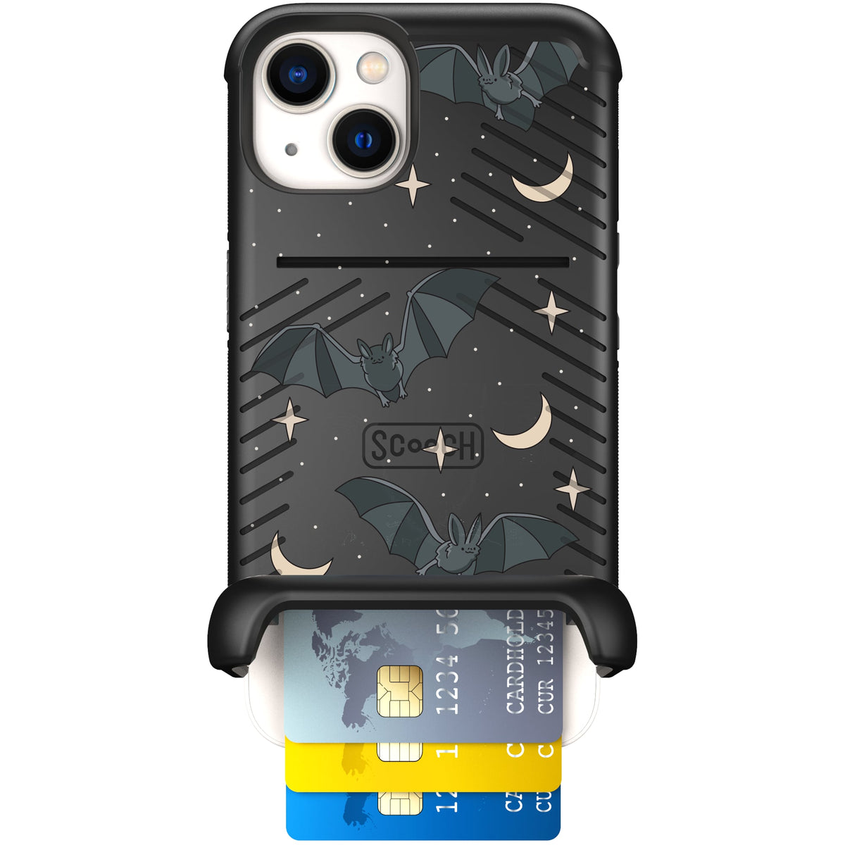 Scooch Wingmate Batty Skies case featuring the original Batty Skies print