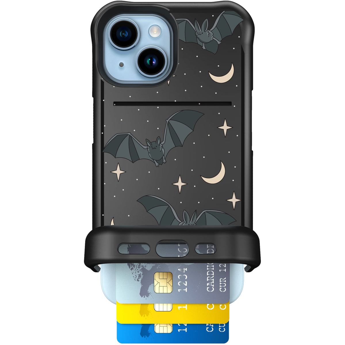 Scooch Wingmate Batty Skies case featuring the original Batty Skies print