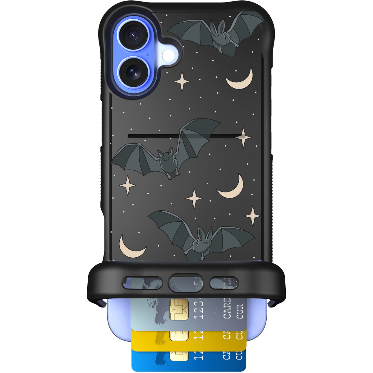 Scooch Wingmate Batty Skies case featuring the original Batty Skies print