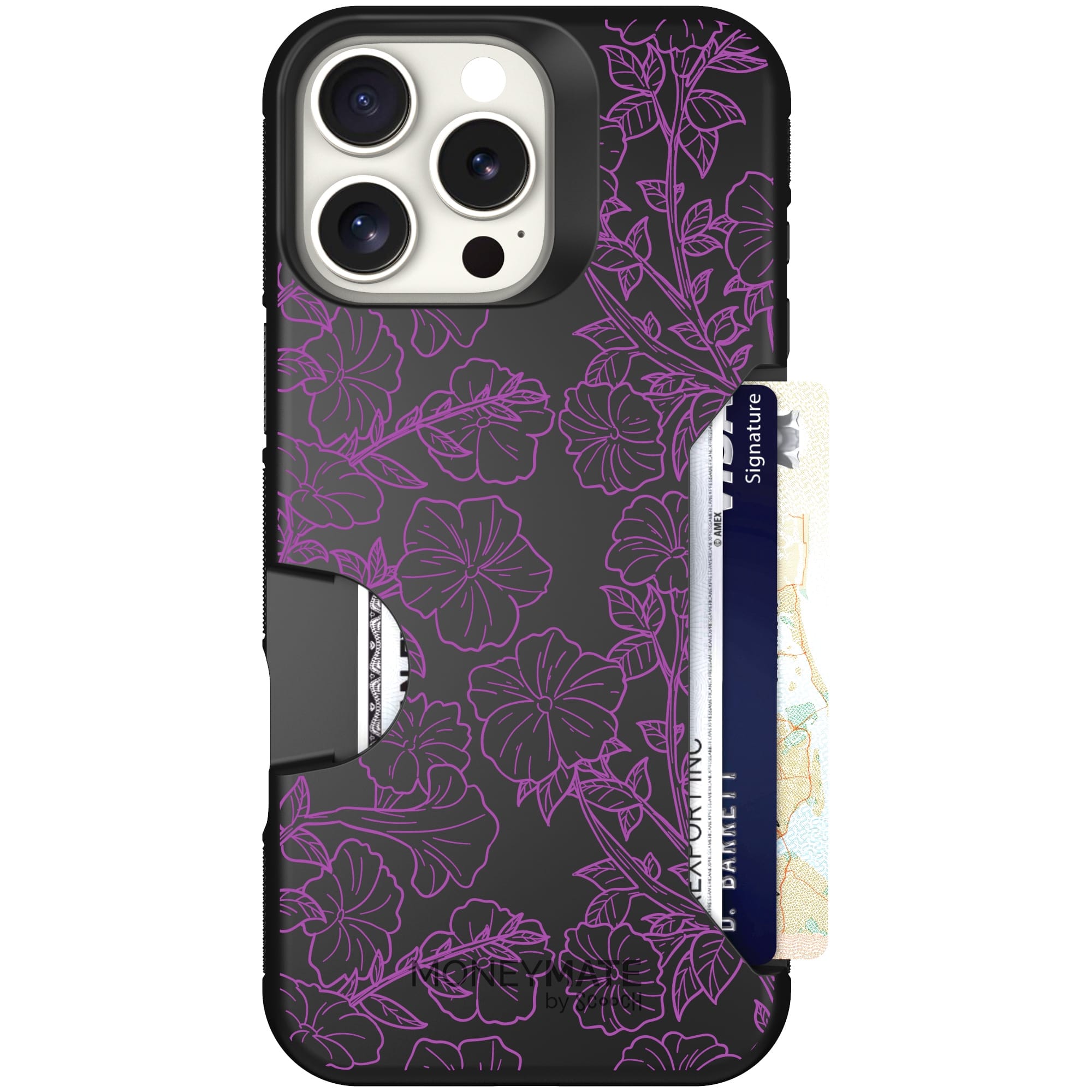 Scooch-Moneymate for iPhone 16 Pro Max-Purple Petunias
