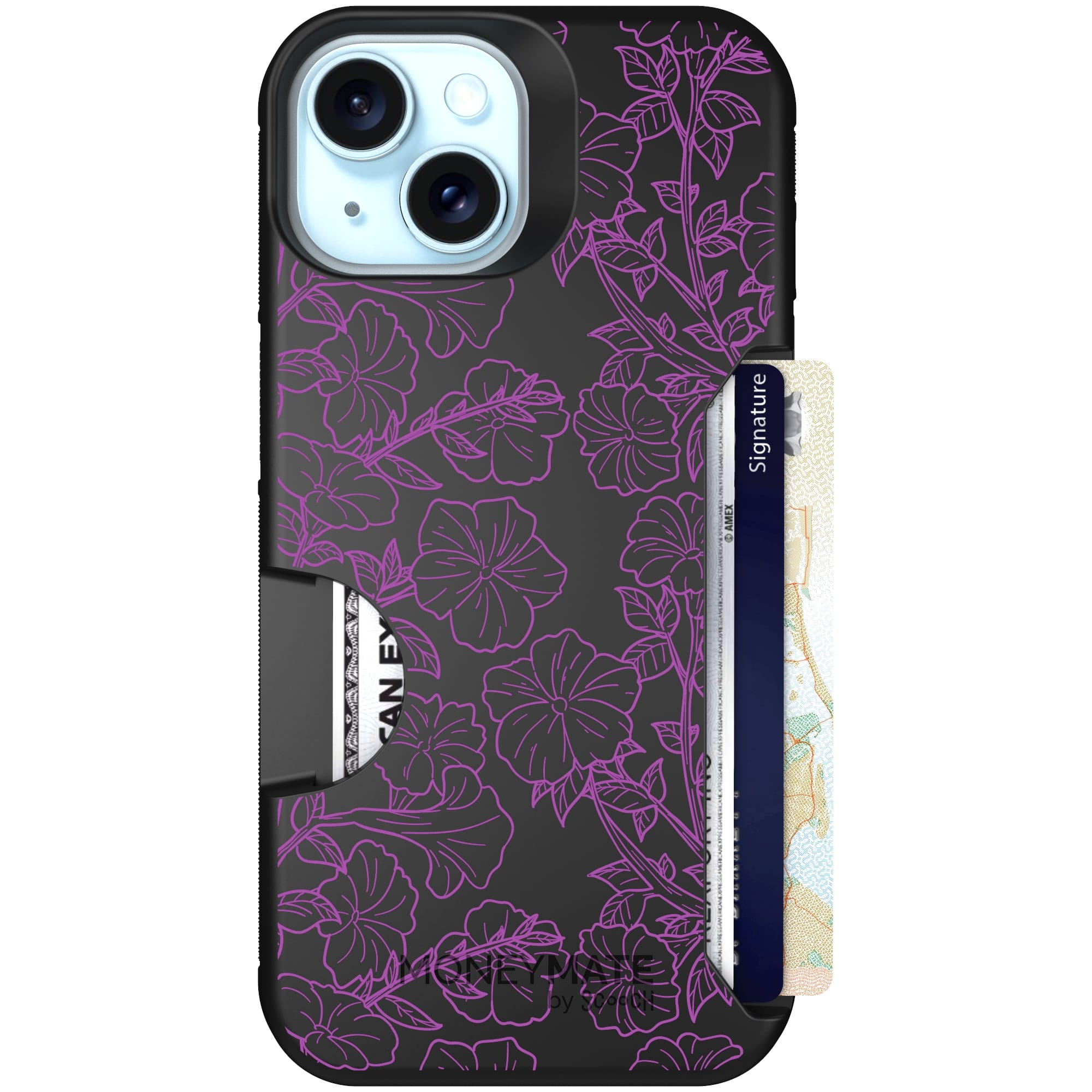 Scooch-Moneymate for iPhone 14-Purple Petunias