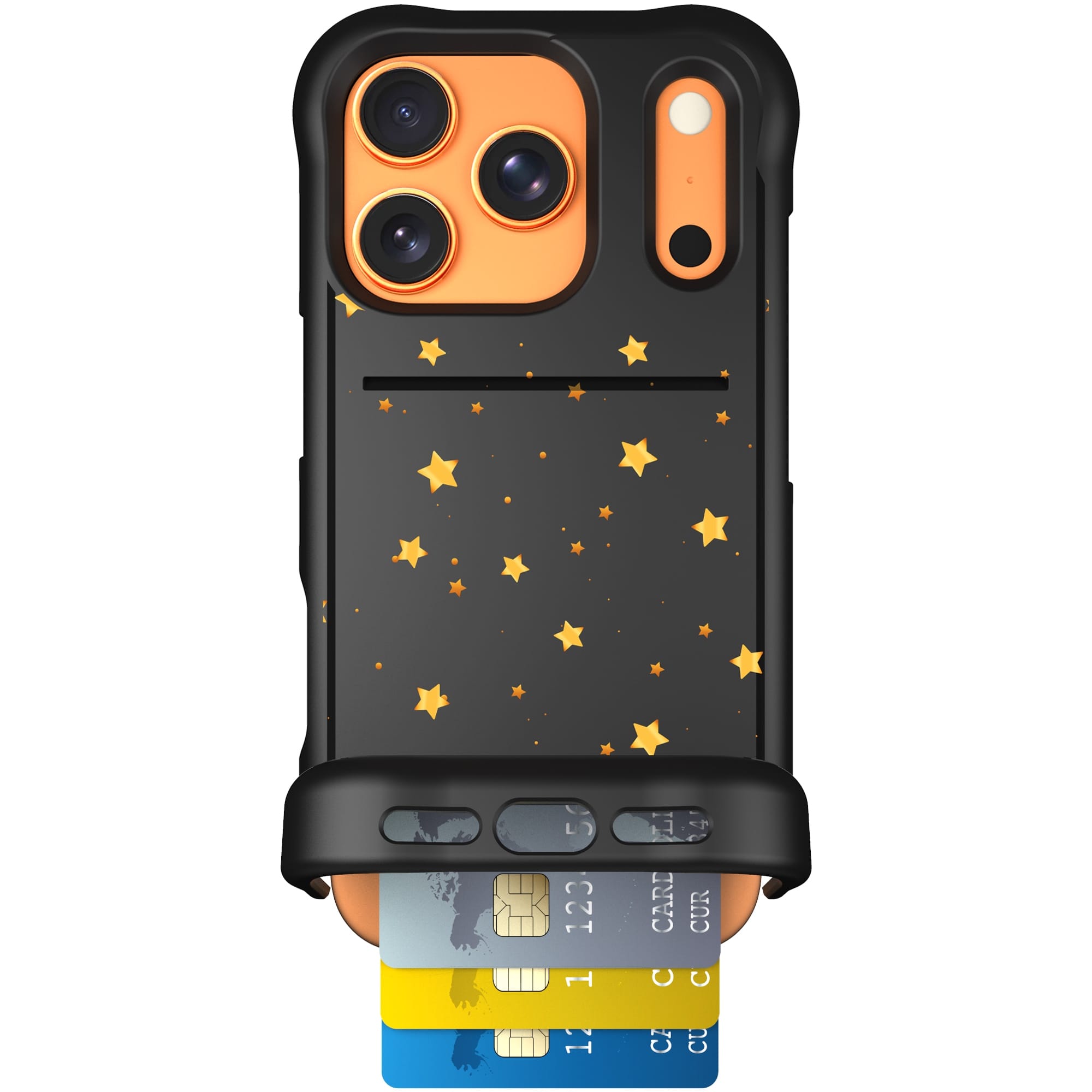 Scooch-Wingmate for iPhone 17 Pro-Gold Stars
