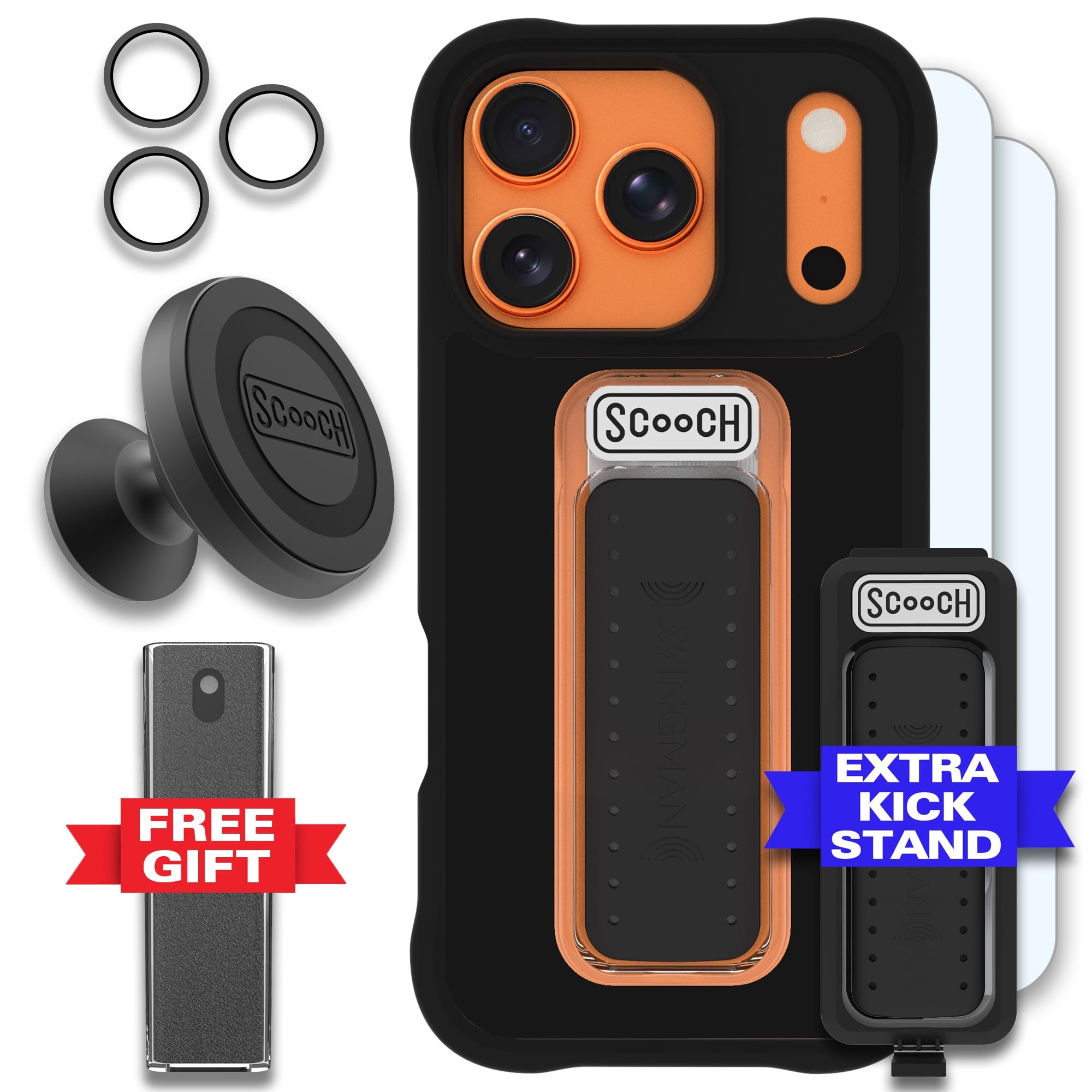 Scooch-Wingman Defender Bundle for iPhone 17 Pro-Black