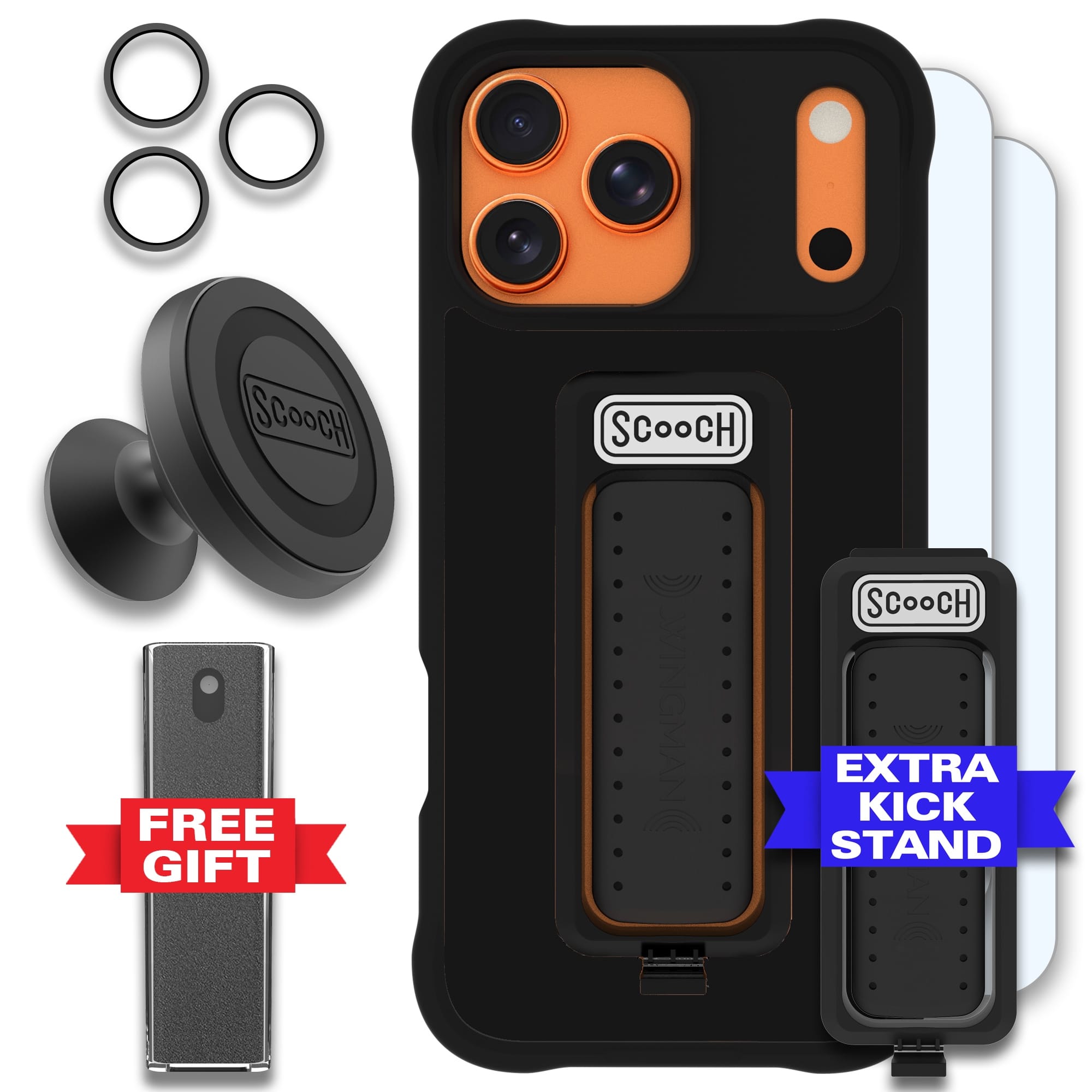 Scooch-Wingman Defender Bundle for iPhone 17 Pro Max-Black / Black