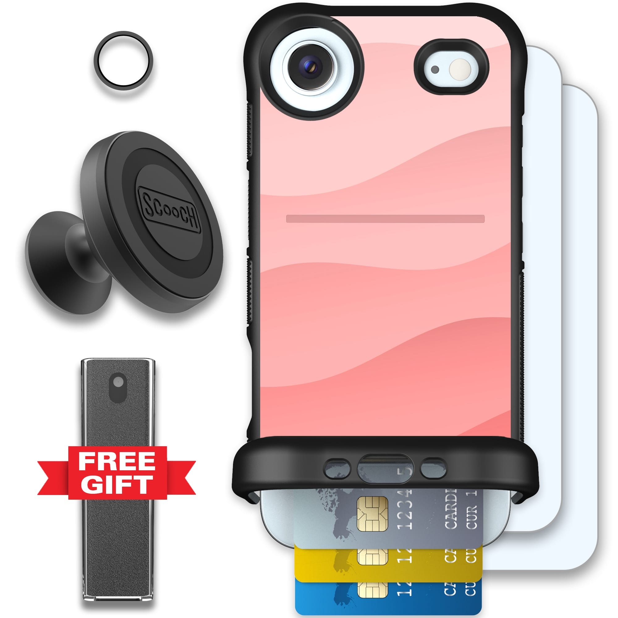 Scooch-Wingmate Defender Bundle for iPhone Air-Pink Waves