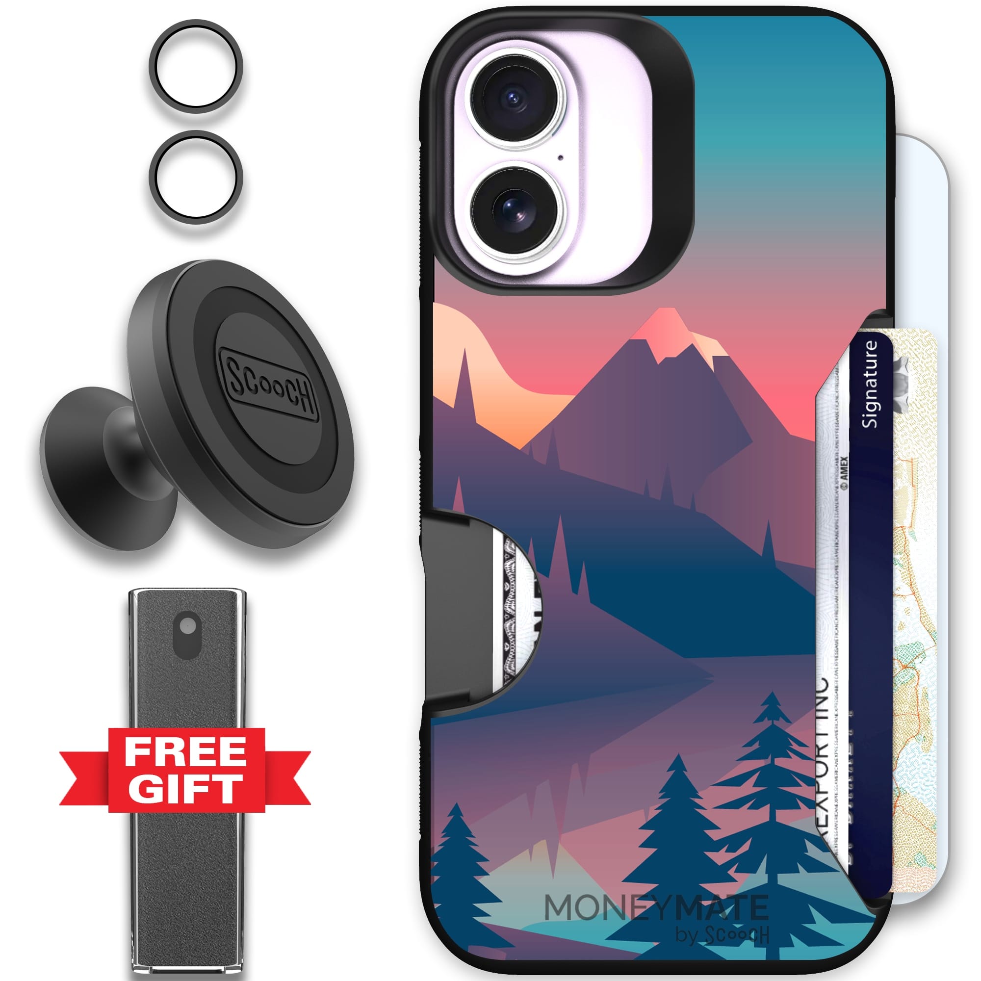Scooch-Moneymate Defender Bundle for iPhone 17-Mountain Range