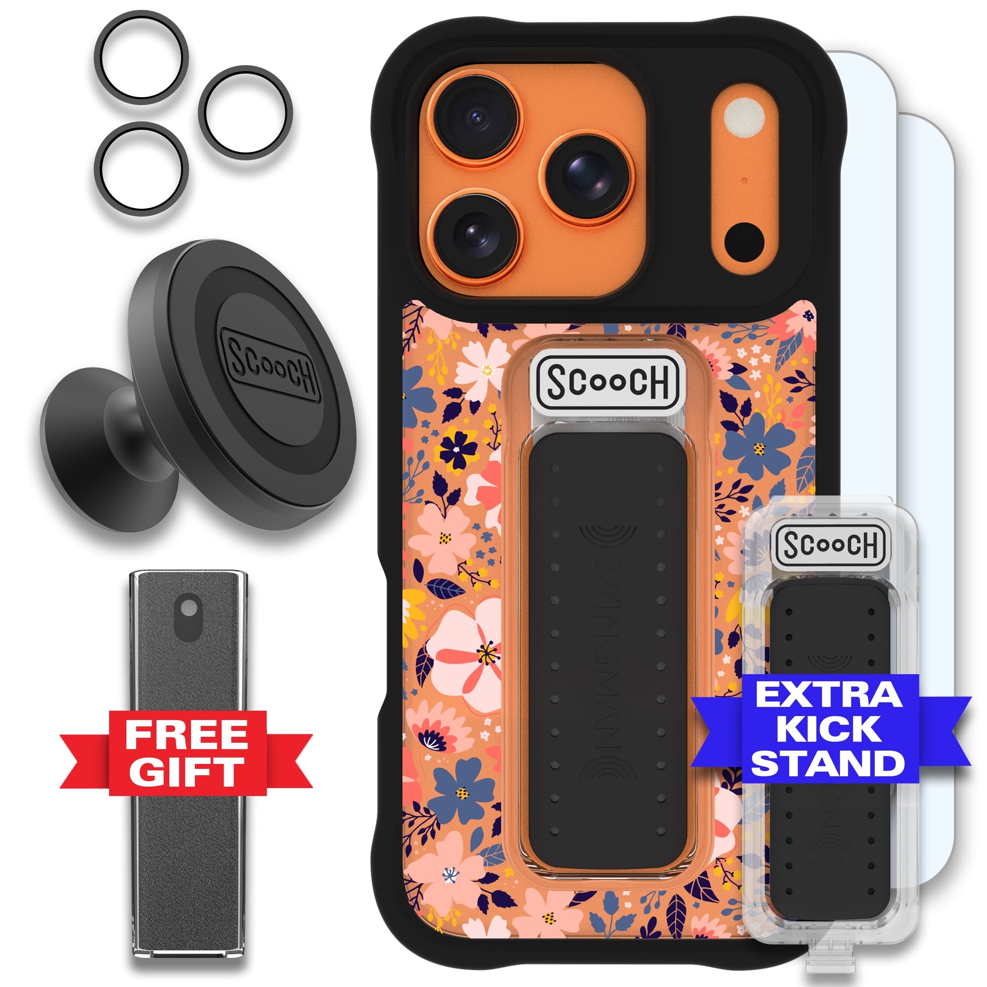 Scooch-Wingman Defender Bundle for iPhone 17 Pro-Wildflowers
