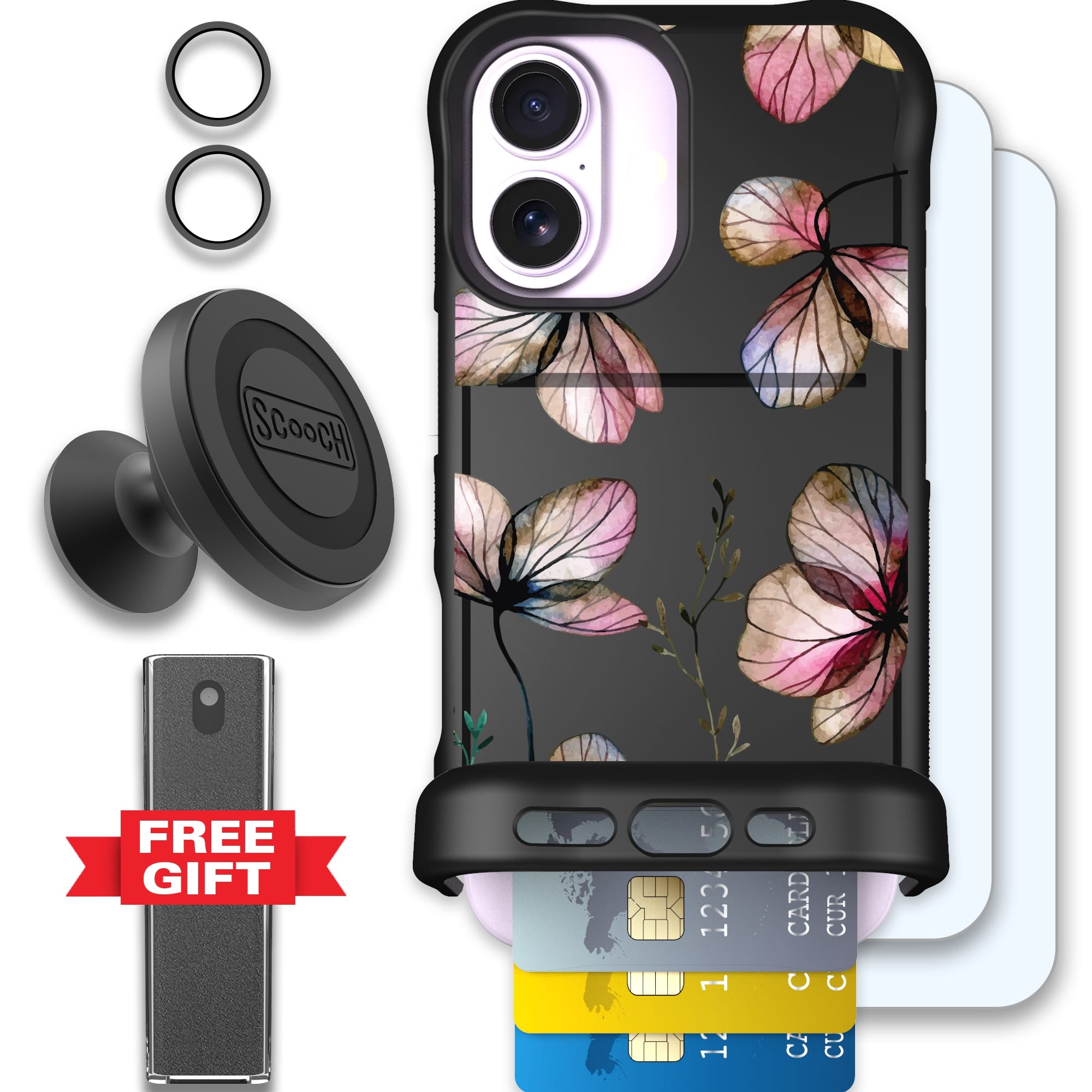 Scooch-Wingmate Defender Bundle for iPhone 17-Dried Flowers