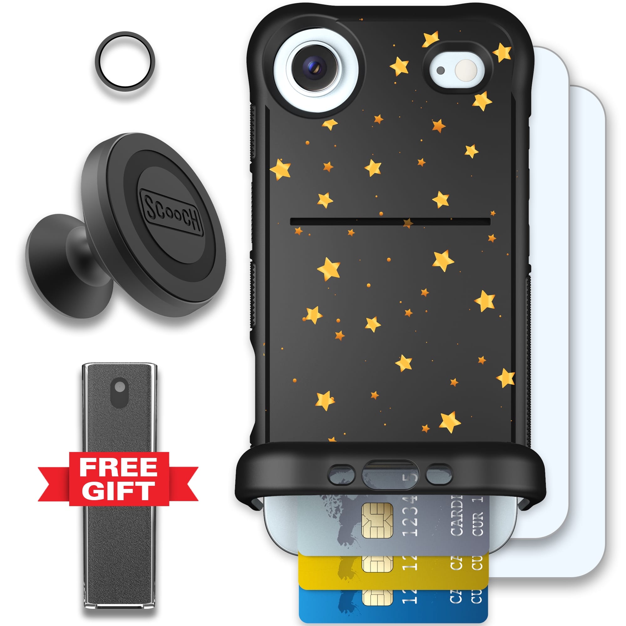Scooch-Wingmate Defender Bundle for iPhone Air-Gold Stars