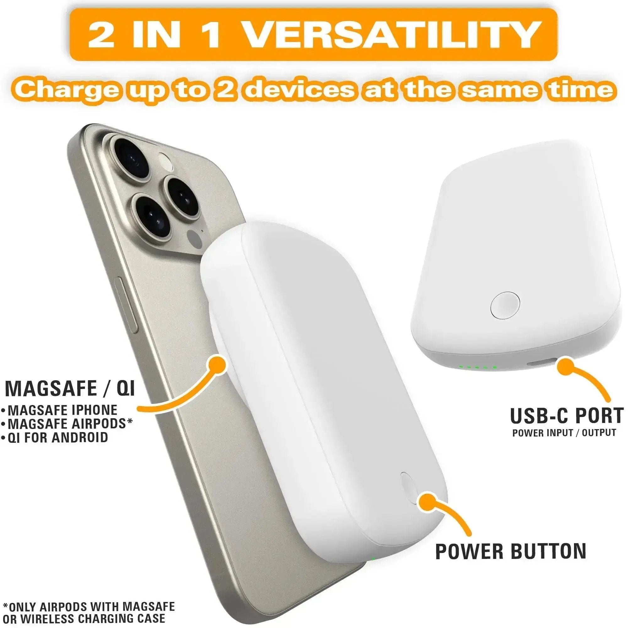 Scooch-JuiceBank Go for MagSafe - 10,000 mAh 2-in-1 MagSafe Power Bank-