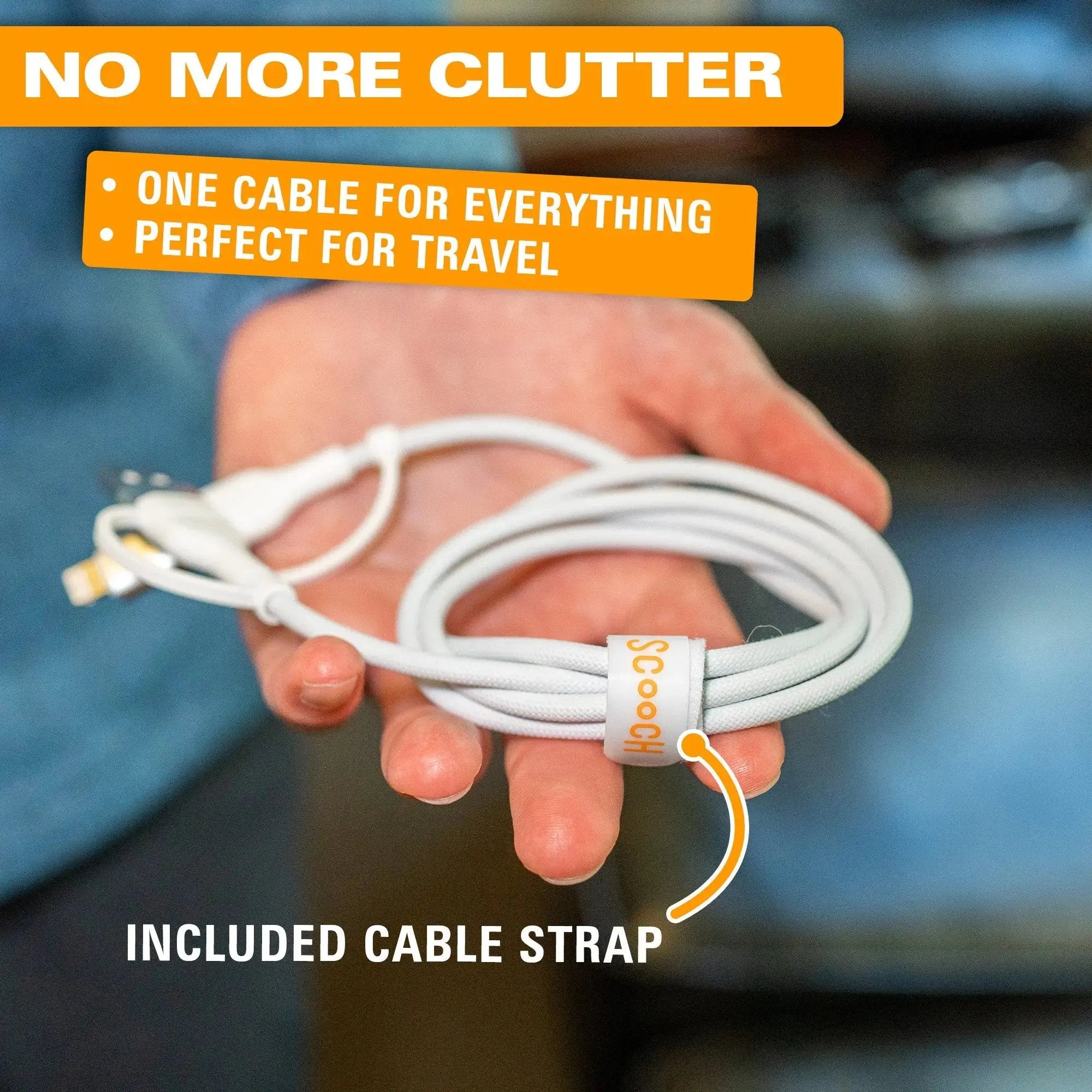 Scooch-JuiceCord 4-in-1 - 60W Charging Cable (4FT) with USB-A, USB-C, and Lightning-