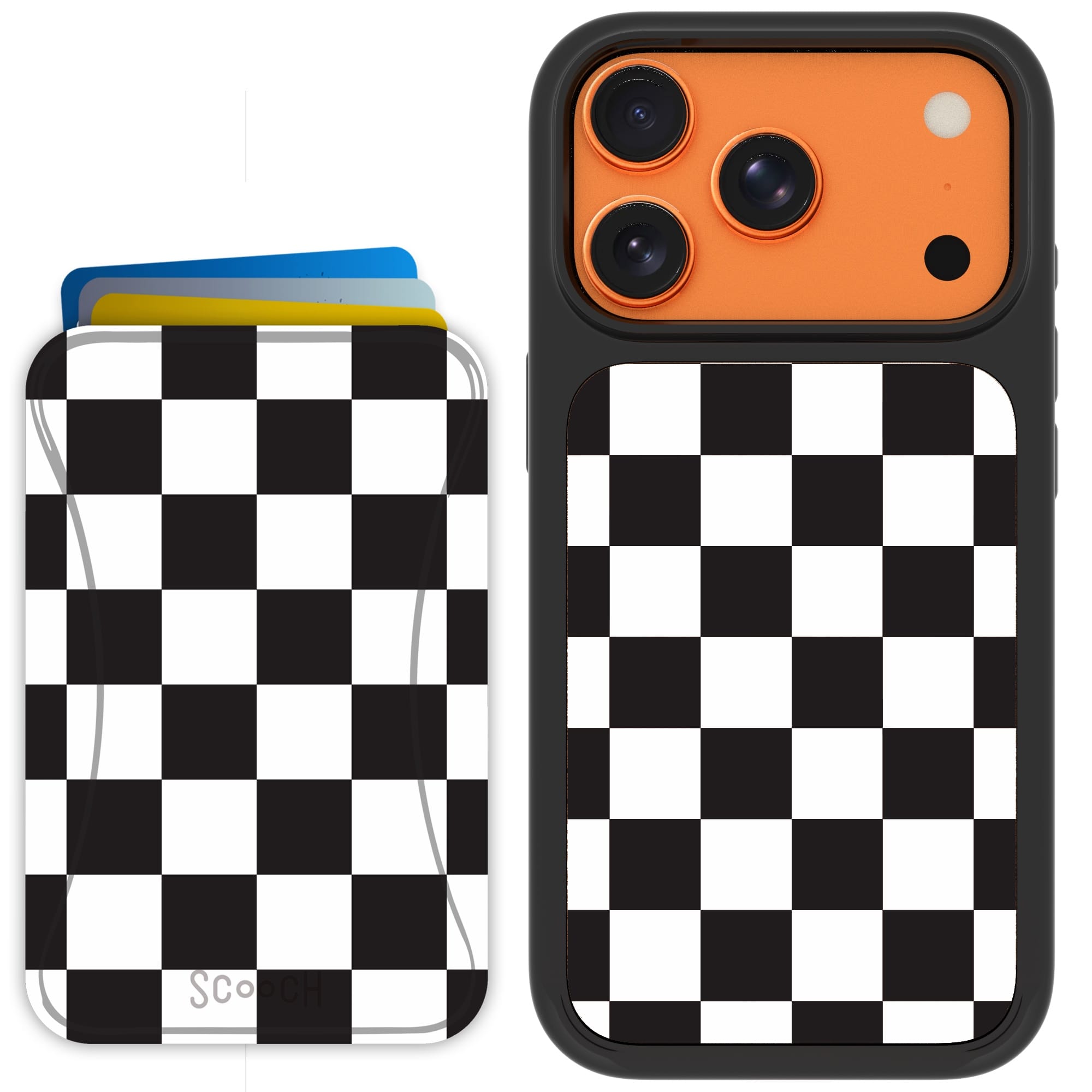 Scooch-MagCase + MagWallet 2.0 MixMatch Bundle for iPhone 17 Pro-Checkered