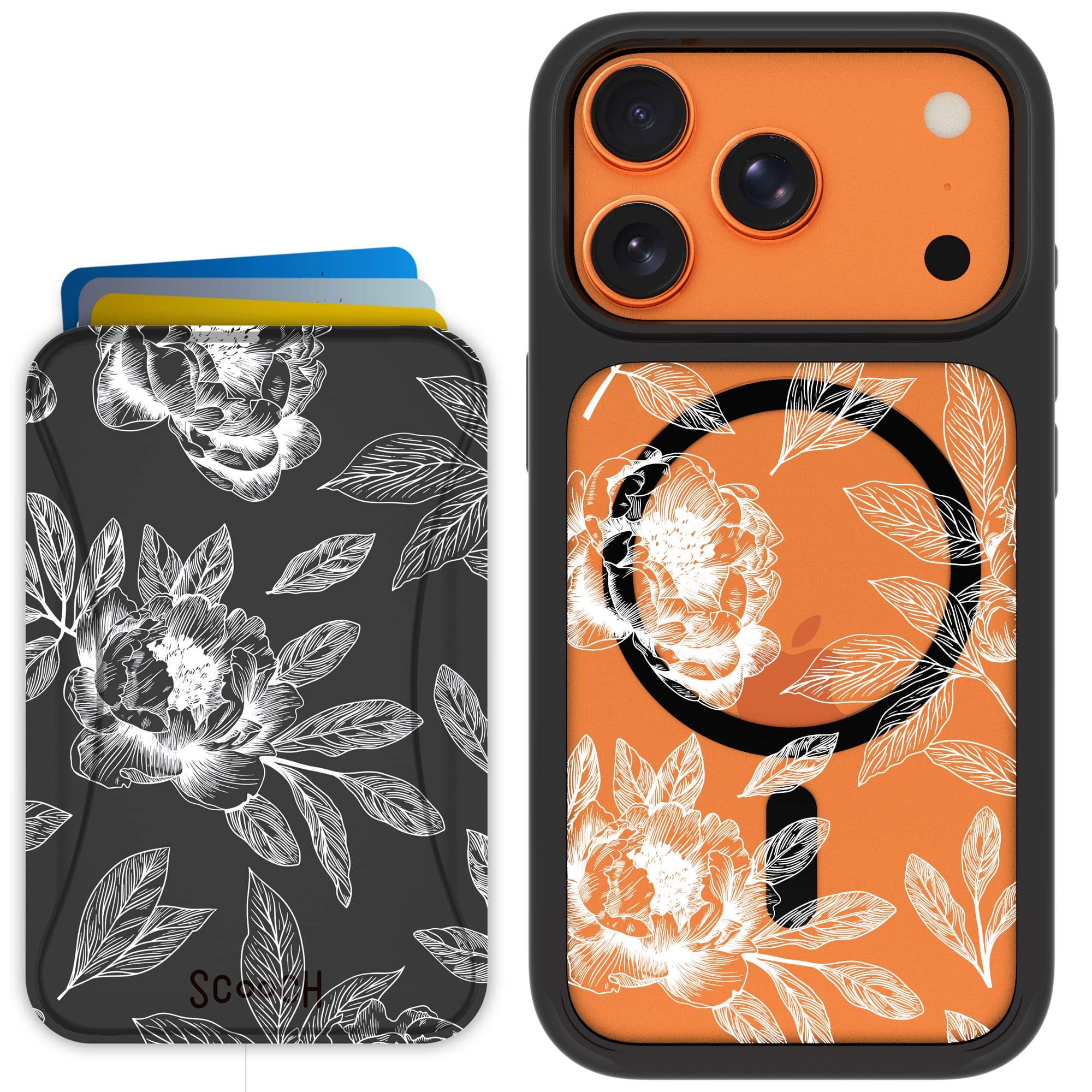 Scooch-MagCase + MagWallet 2.0 MixMatch Bundle for iPhone 17 Pro-Chinoiserie