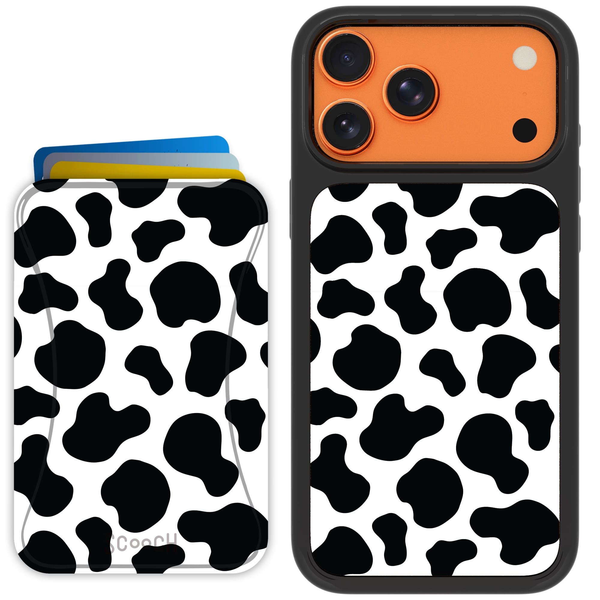 Scooch-MagCase + MagWallet 2.0 MixMatch Bundle for iPhone 17 Pro Max-Cow Print