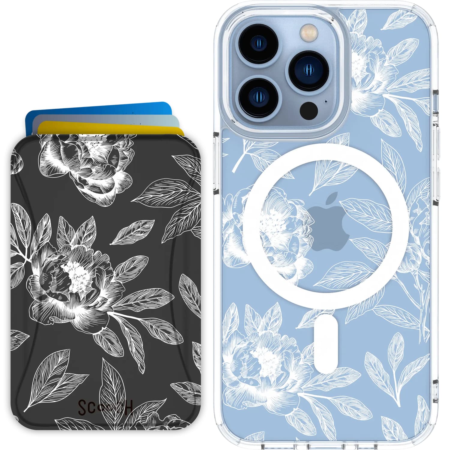 Scooch-MagCase + MagWallet 3.0 MixMatch Bundle for iPhone 13 Pro-Chinoiserie