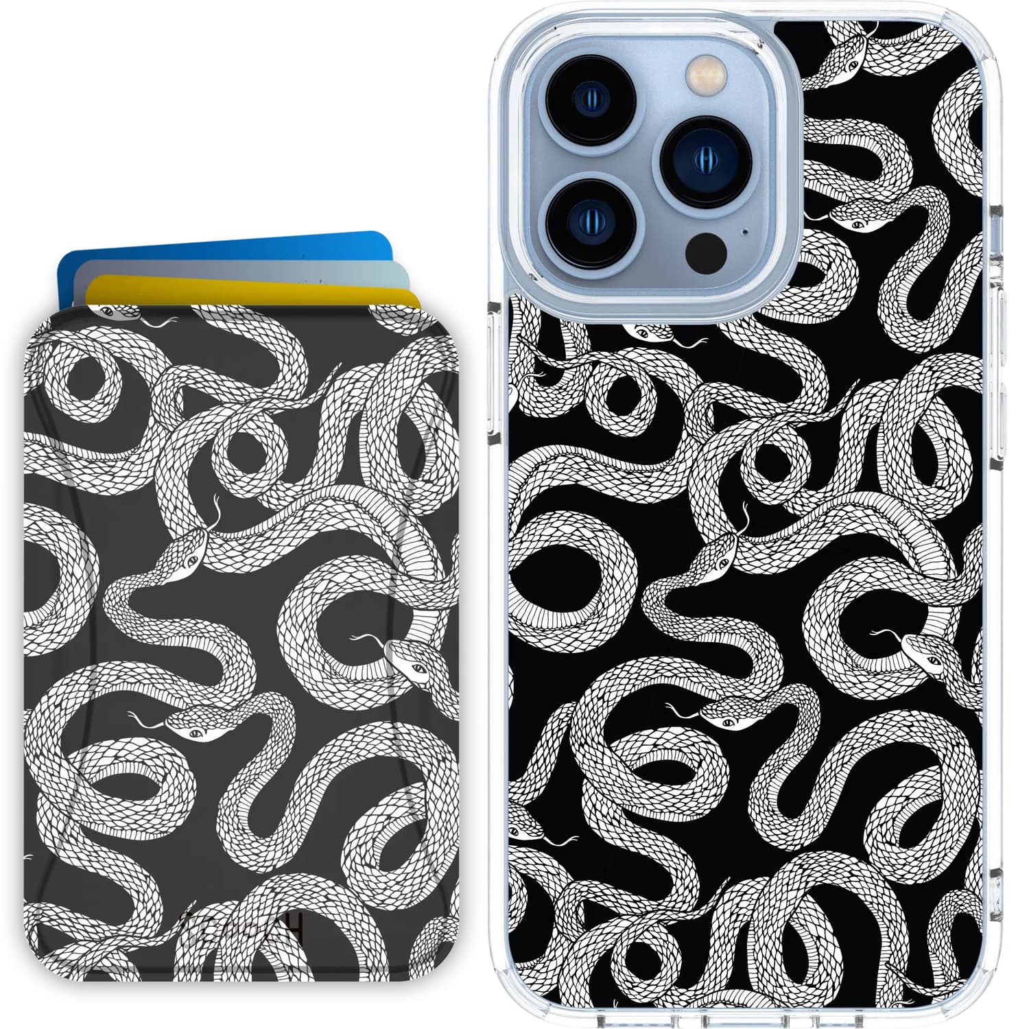 Scooch-MagCase + MagWallet 3.0 MixMatch Bundle for iPhone 13 Pro-Snakes