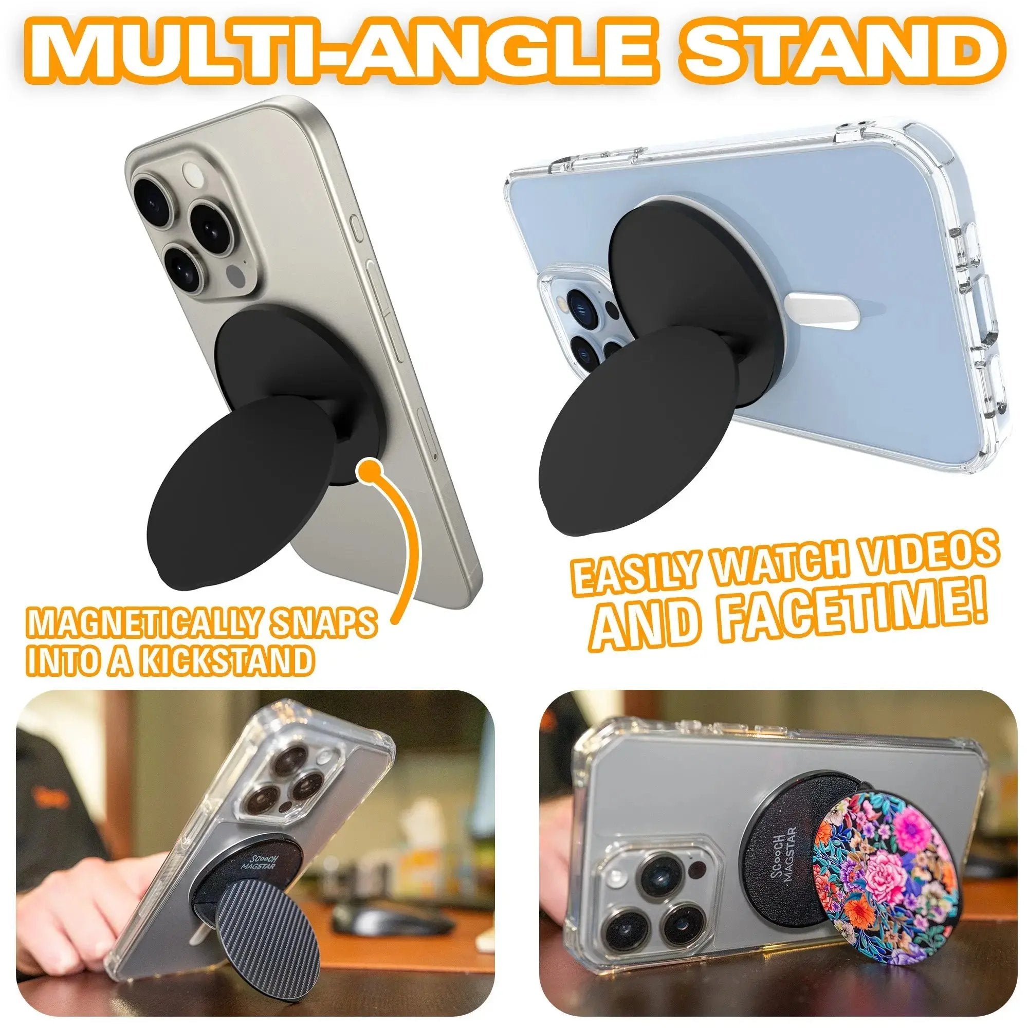 MagStar for MagSafe - Round Phone Grip and Stand - Scooch