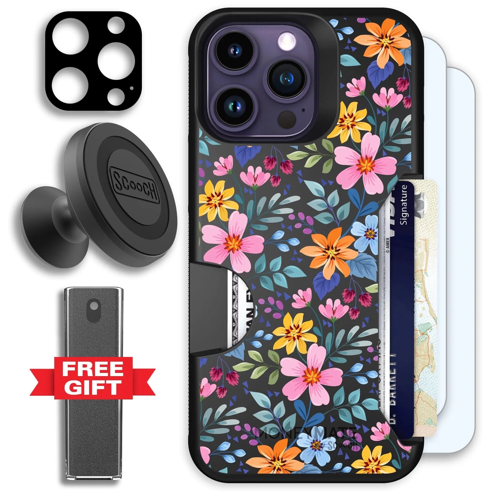 Scooch-Moneymate Defender Bundle for iPhone 14 Pro-Full Bloom