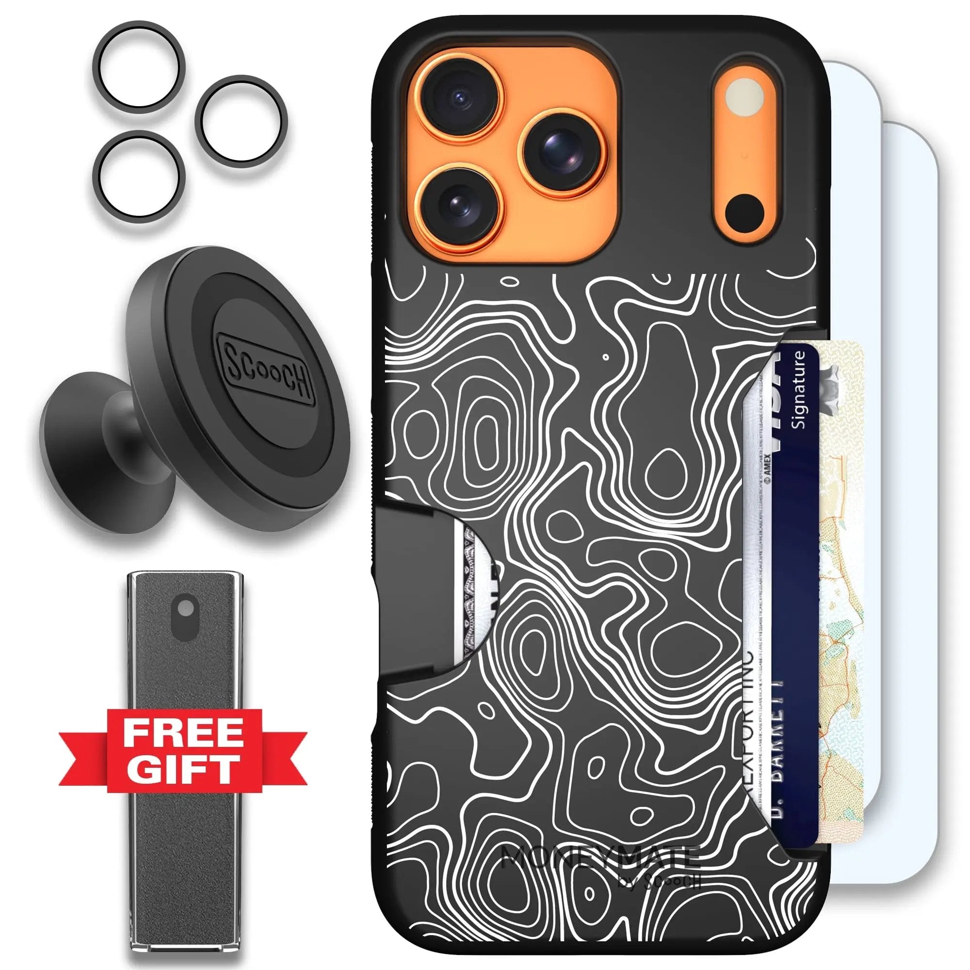 Scooch-Moneymate Defender Bundle for iPhone 17 Pro Max-Topography