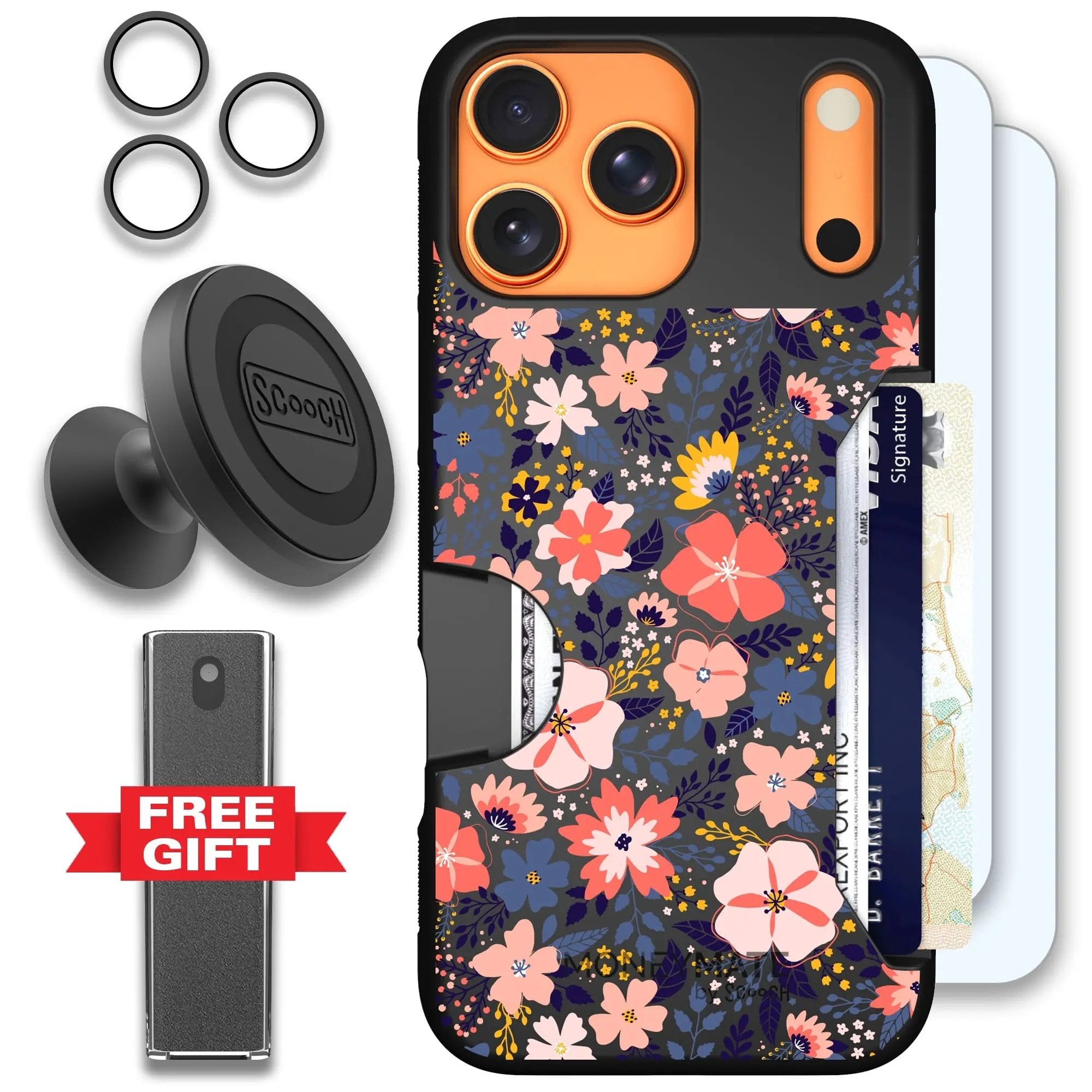 Scooch-Moneymate Defender Bundle for iPhone 17 Pro Max-Wildflowers