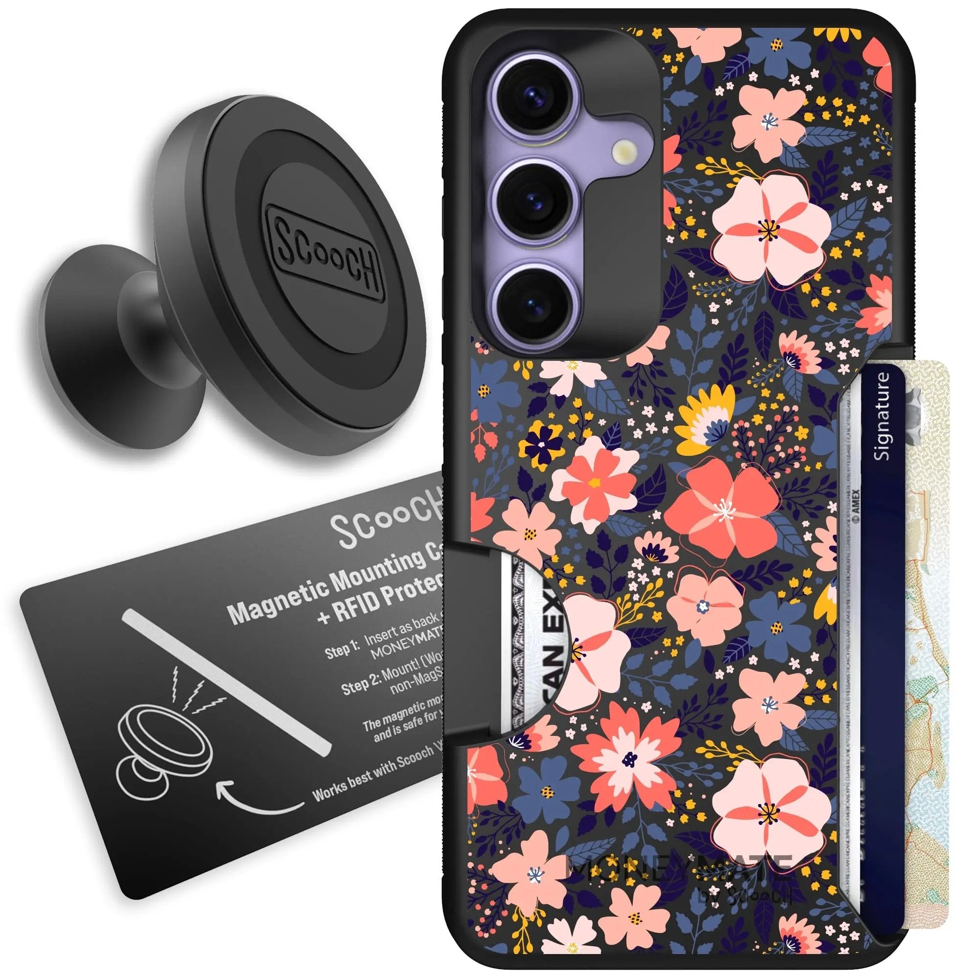 Scooch-Moneymate Starter Bundle for Samsung Galaxy S25-Wildflowers