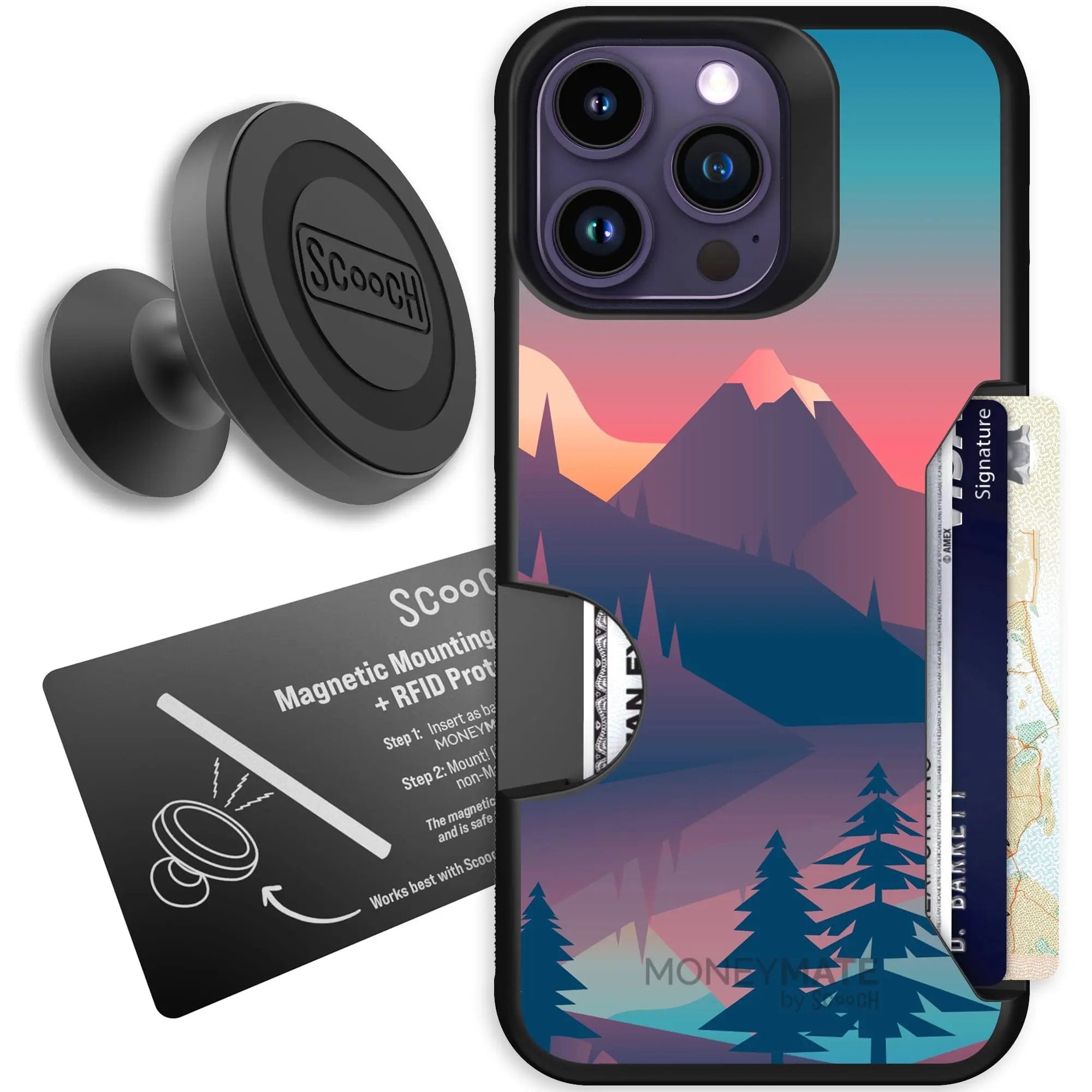 Scooch-Moneymate Starter Bundle for iPhone 14 Pro Max-Mountain Range