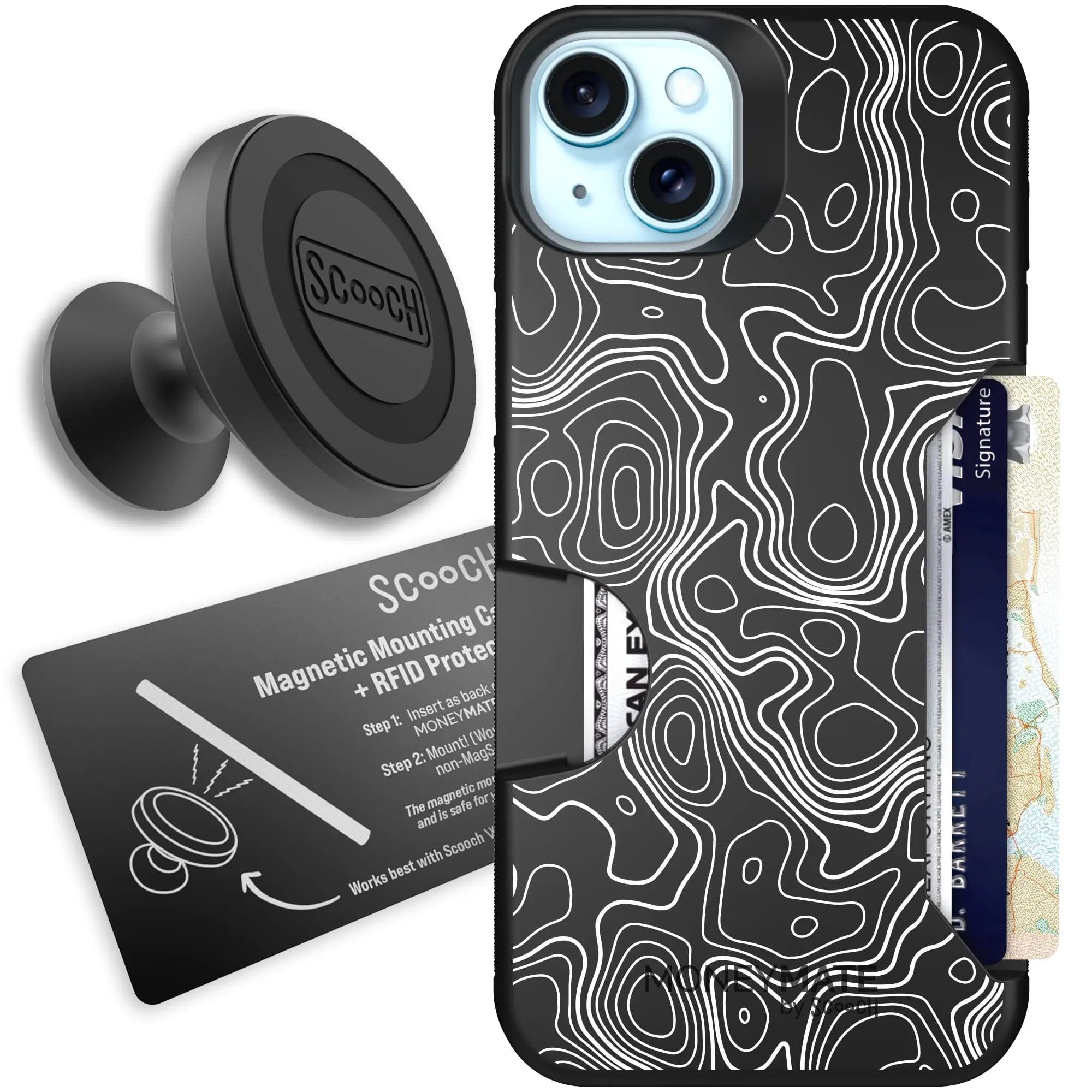 Scooch-Moneymate Starter Bundle for iPhone 15 Plus-Topography