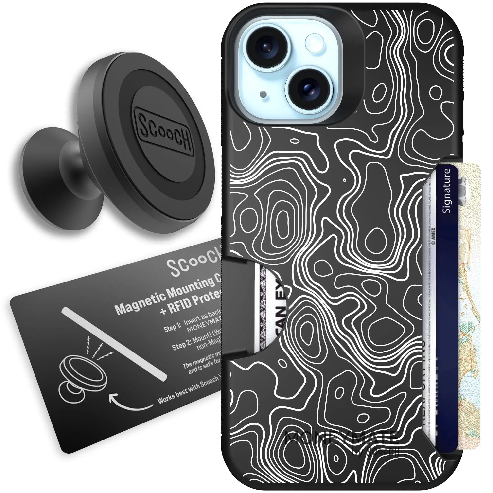 Scooch-Moneymate Starter Bundle for iPhone 15-Topography