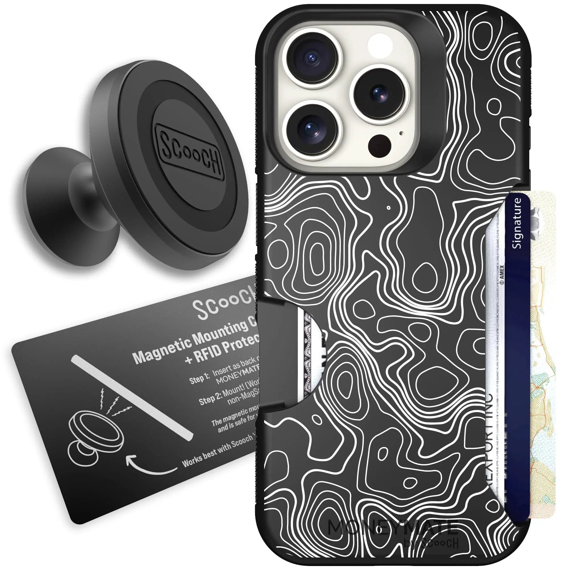 Scooch-Moneymate Starter Bundle for iPhone 16 Pro-Topography