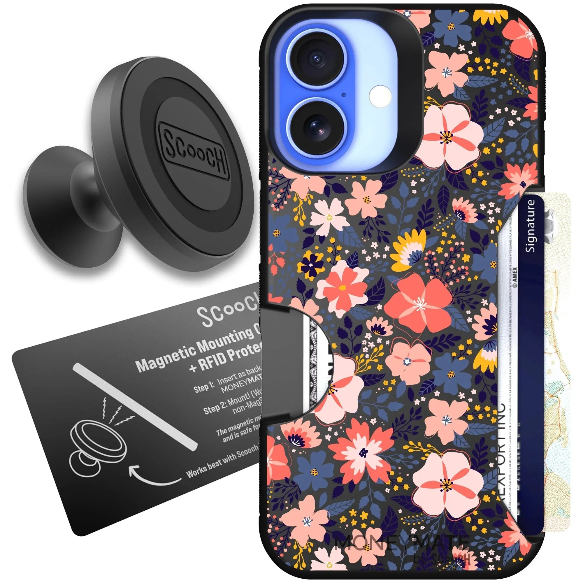 Scooch-Moneymate Starter Bundle for iPhone 16-Wildflowers