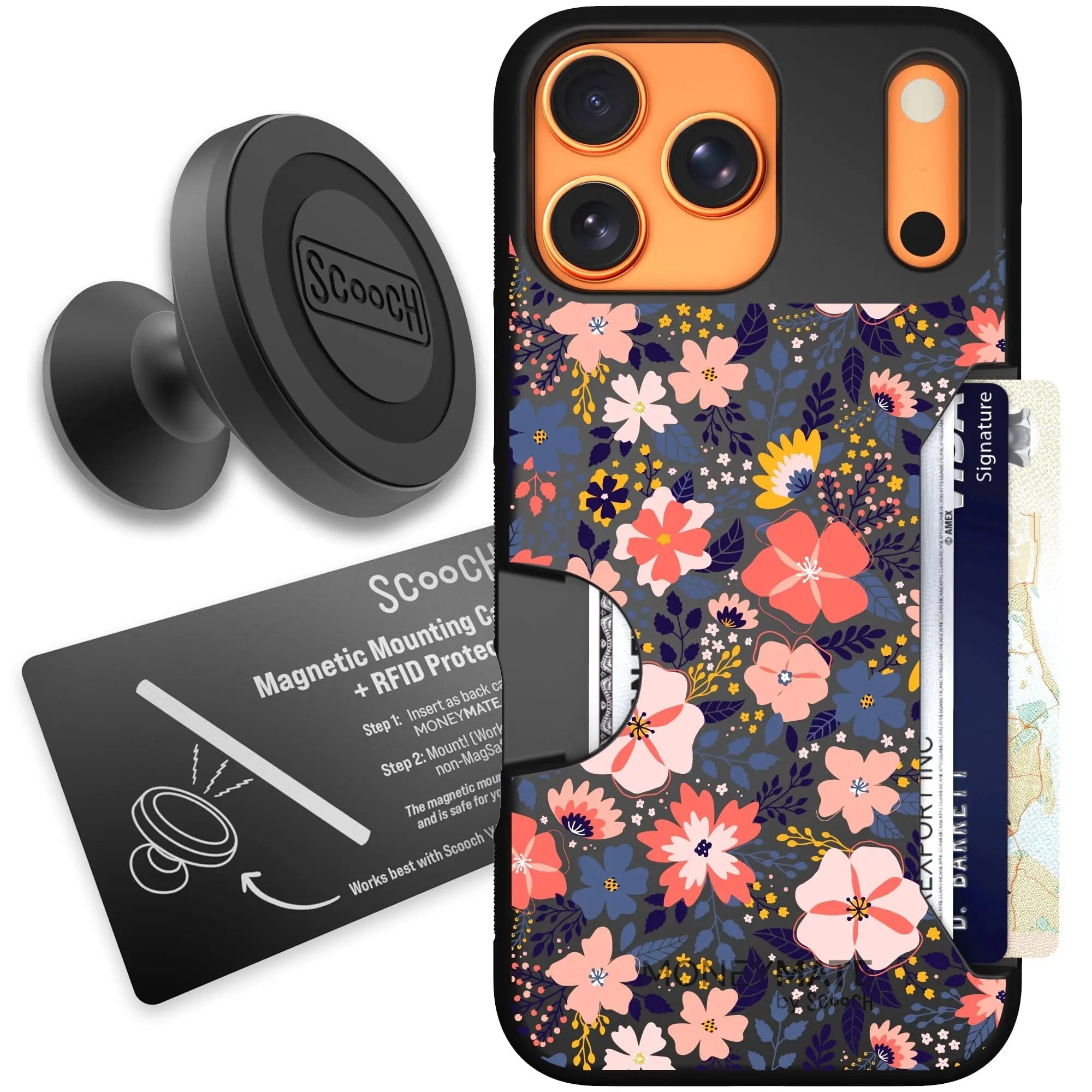 Scooch-Moneymate Starter Bundle for iPhone 17 Pro Max-Wildflowers