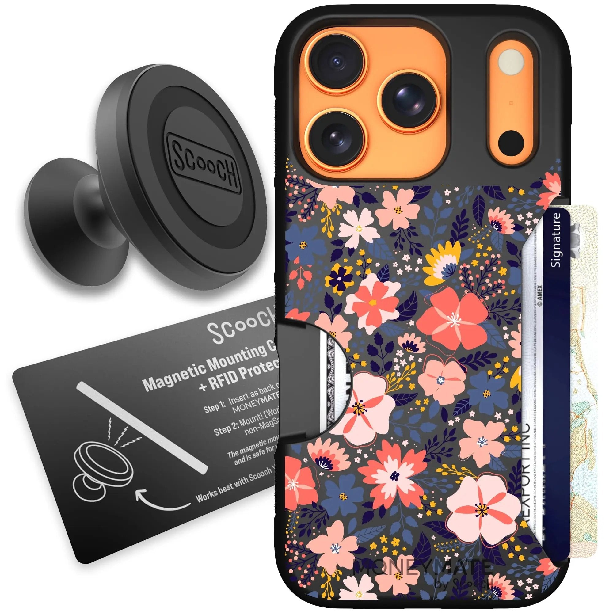 Scooch-Moneymate Starter Bundle for iPhone 17 Pro-Wildflowers