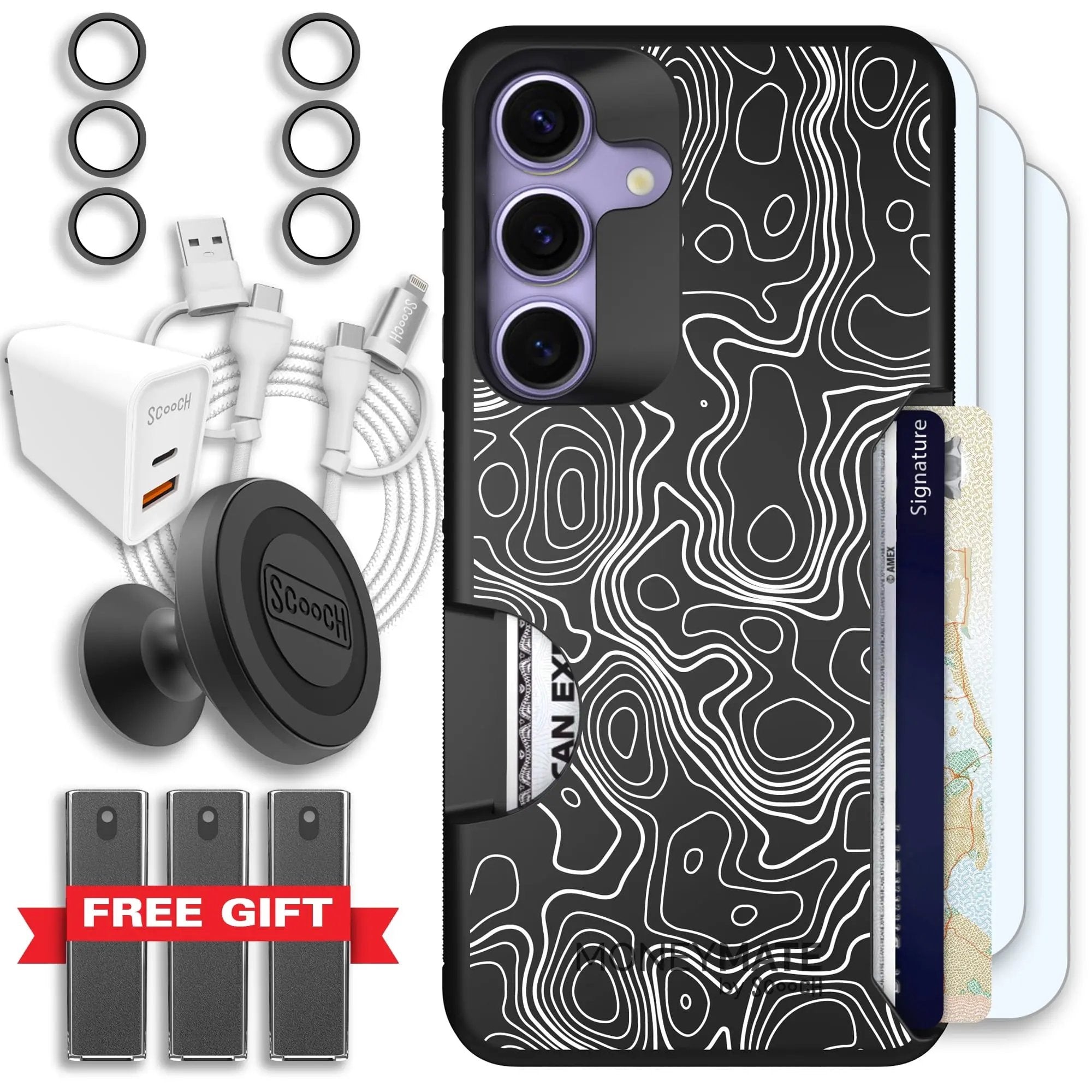 Scooch-Moneymate Ultimate Bundle for Samsung Galaxy S25-Topography