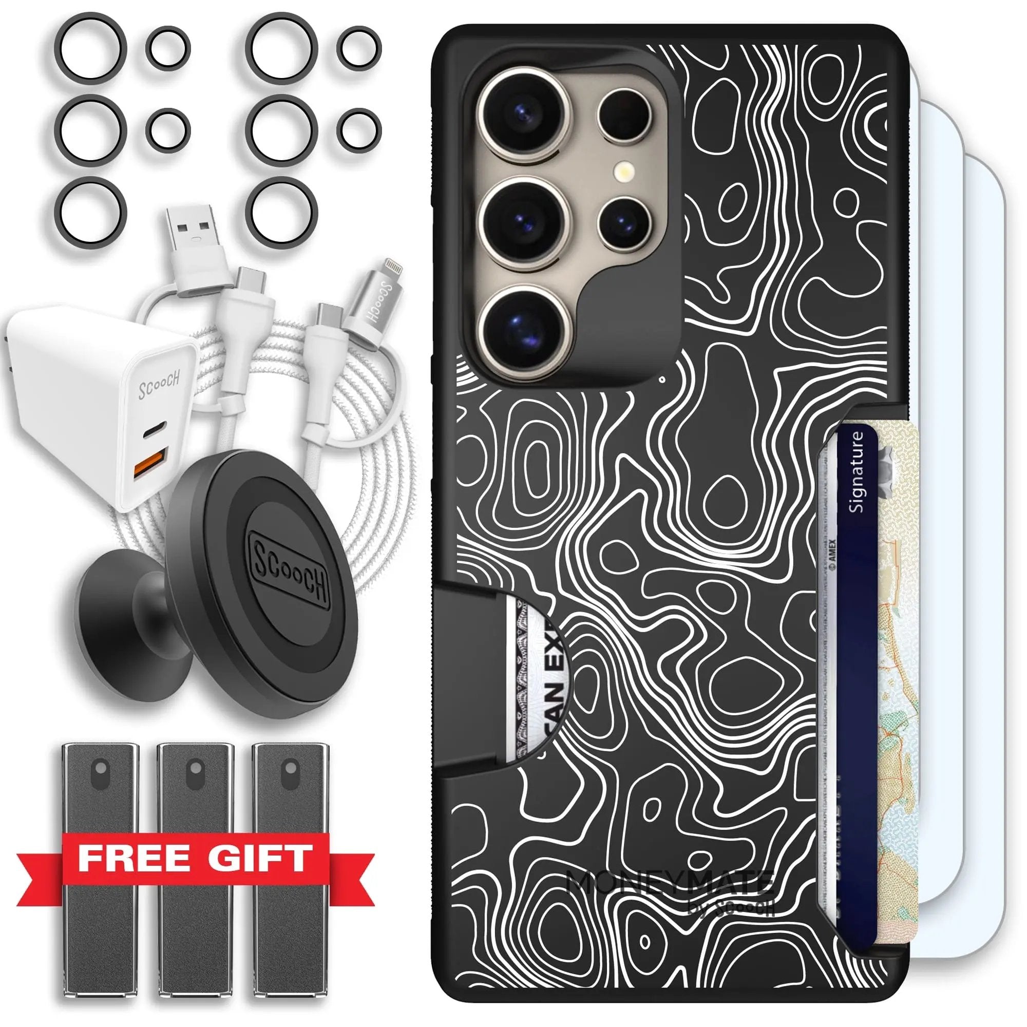 Scooch-Moneymate Ultimate Bundle for Samsung Galaxy S25 Ultra-Topography