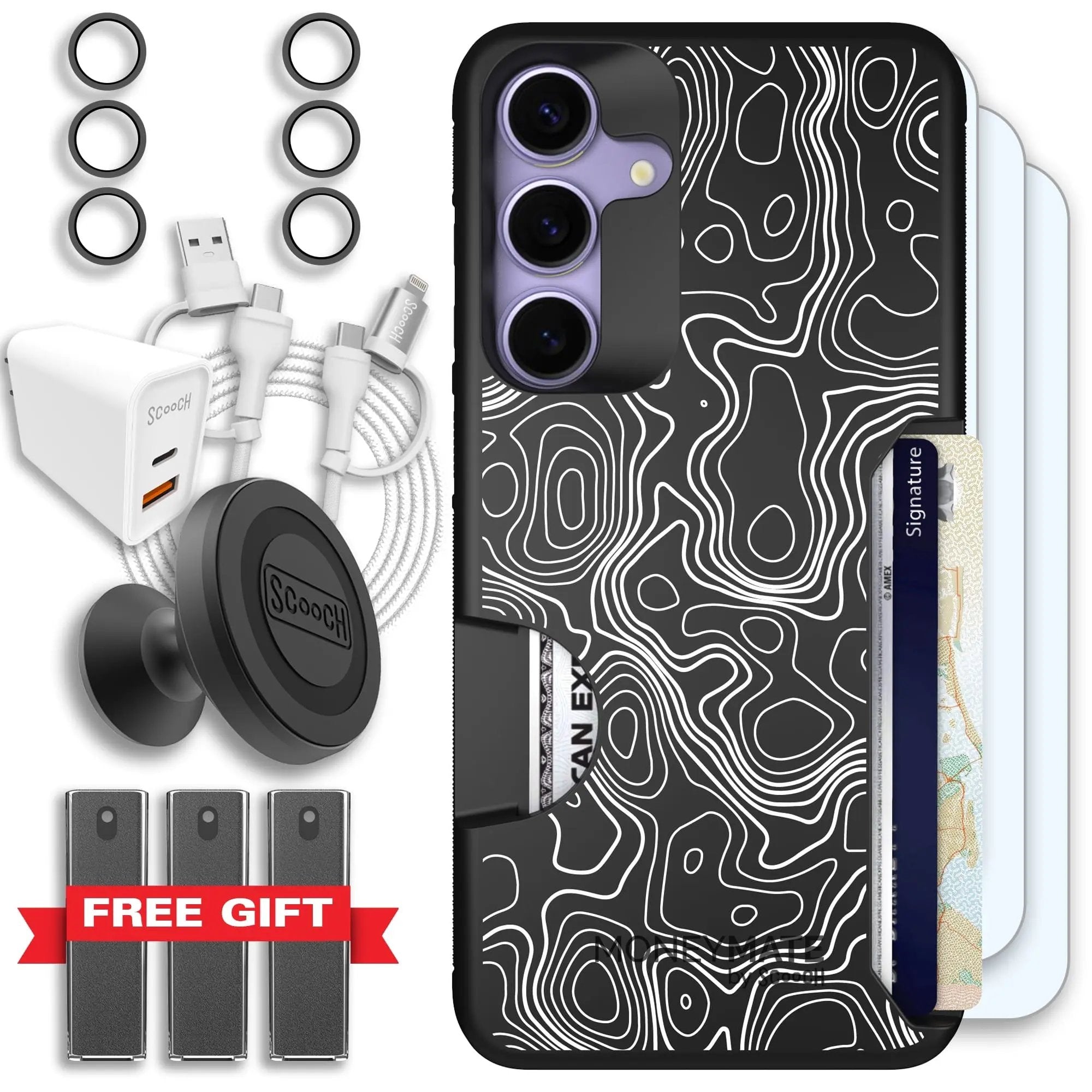 Scooch-Moneymate Ultimate Bundle for Samsung Galaxy S25+-Topography