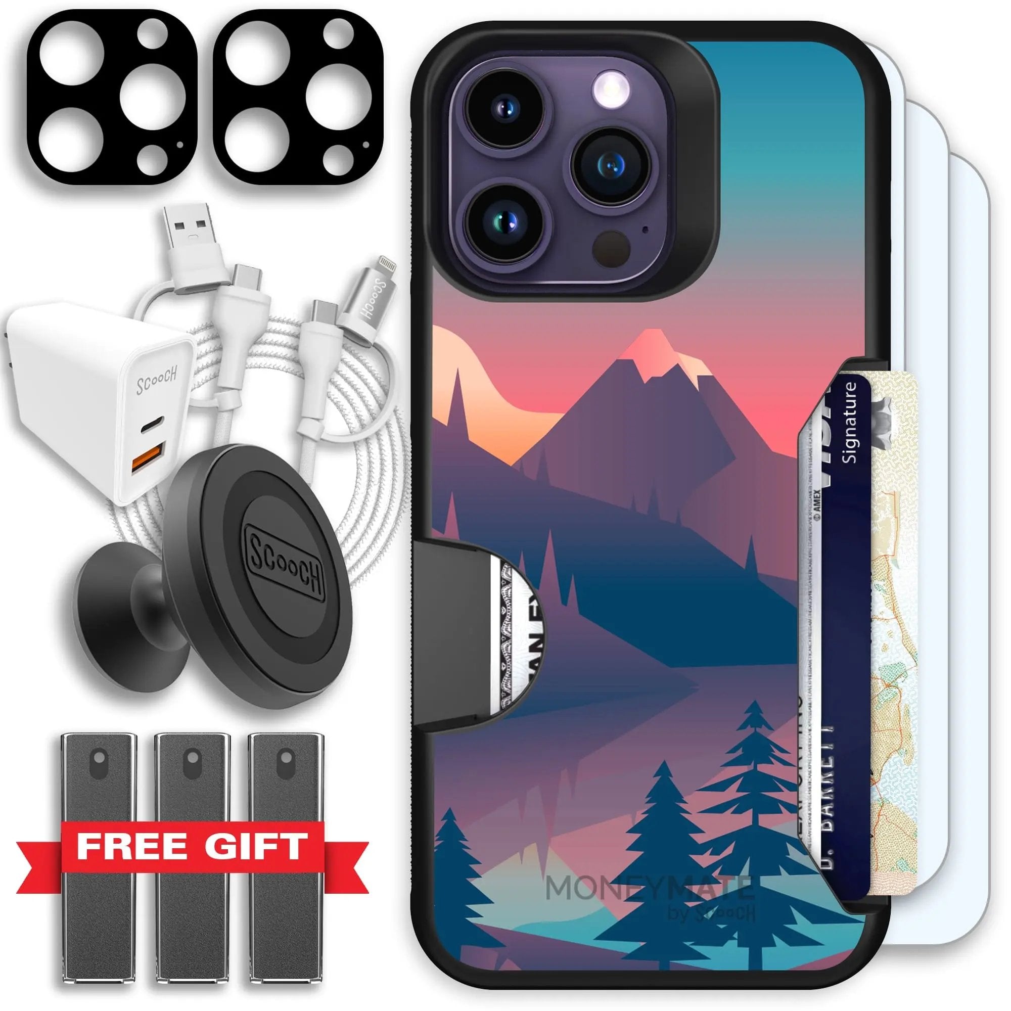 Scooch-Moneymate Ultimate Bundle for iPhone 14 Pro Max-Mountain Range